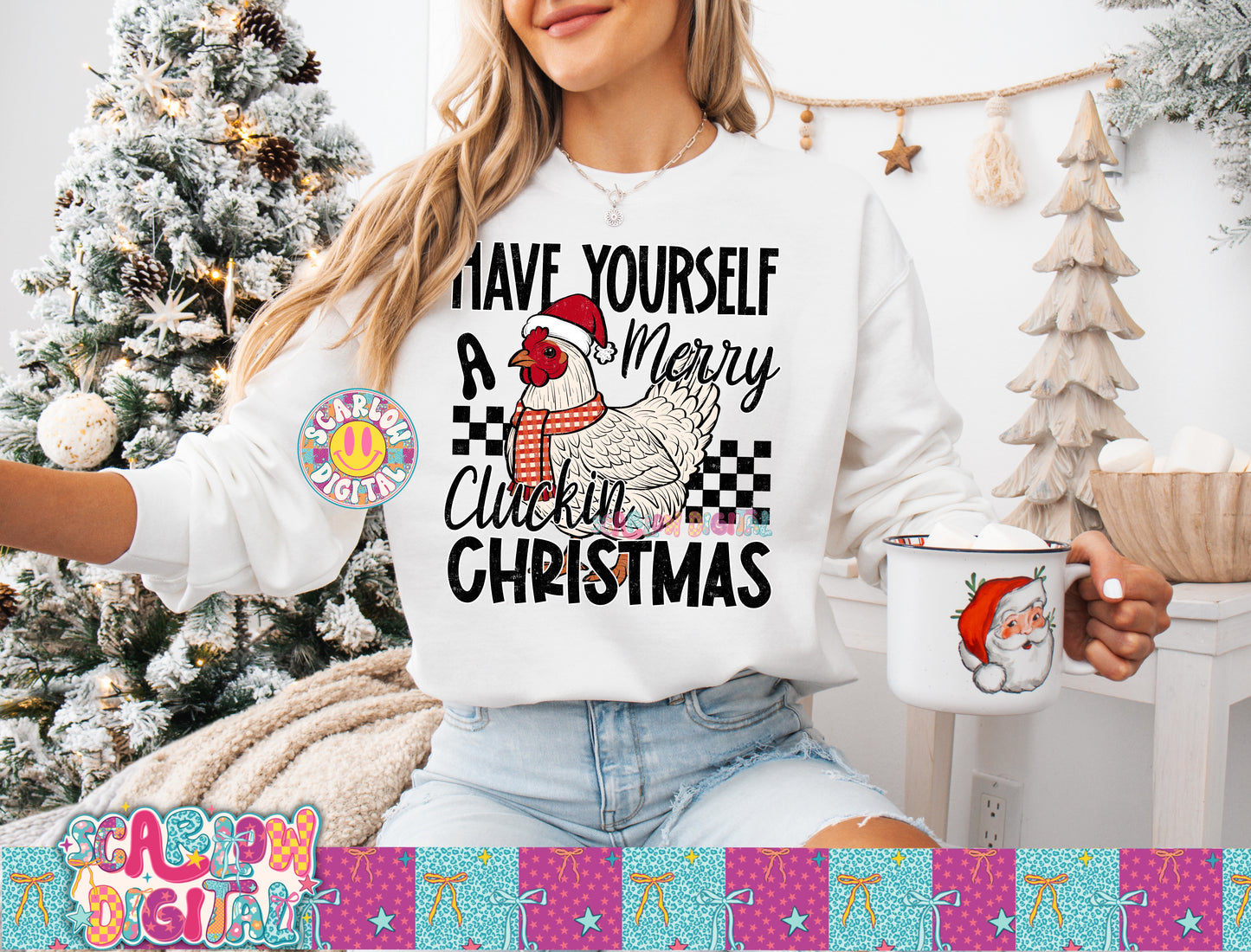 Have Yourself a Merry Cluckin Christmas PNG Digital Design