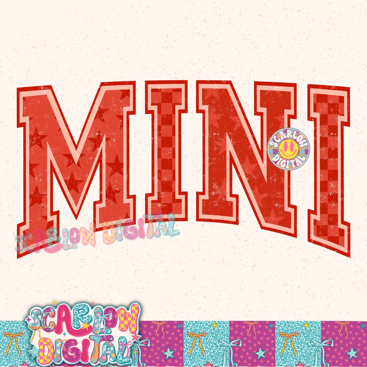 Red Mini PNG Digital Design