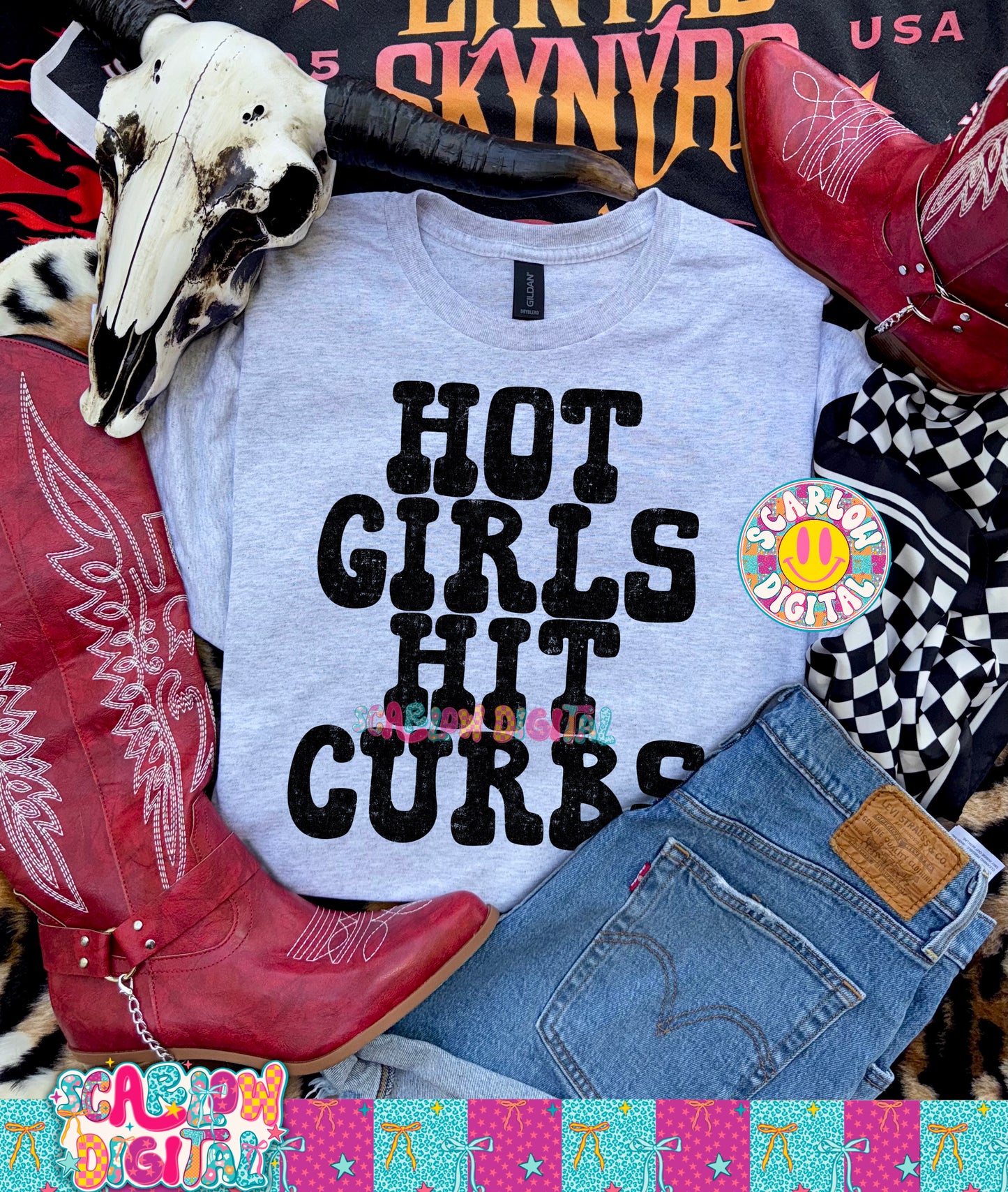 Hot Girls Hit Curbs PNG Digital Design