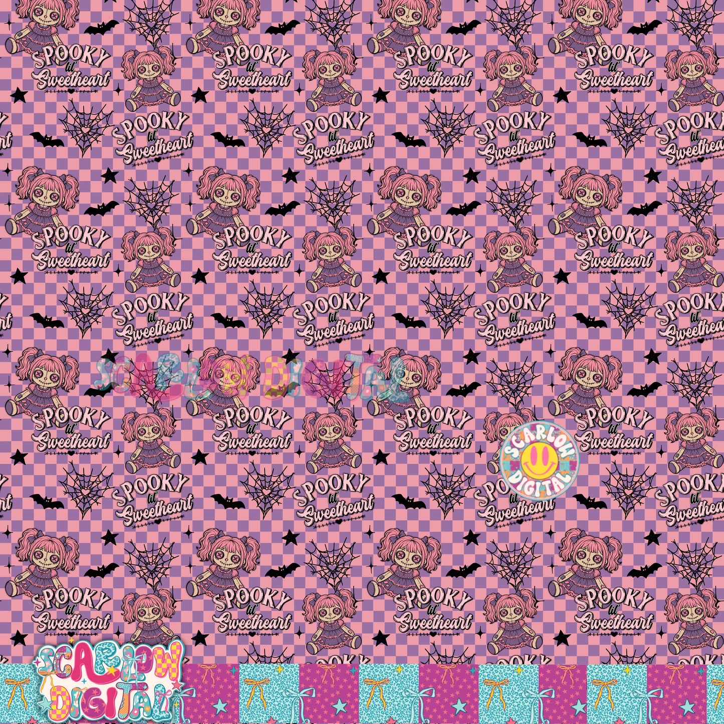 NEW NEW NEW! Spooky Sweetheart Seamless Pattern Digital Design