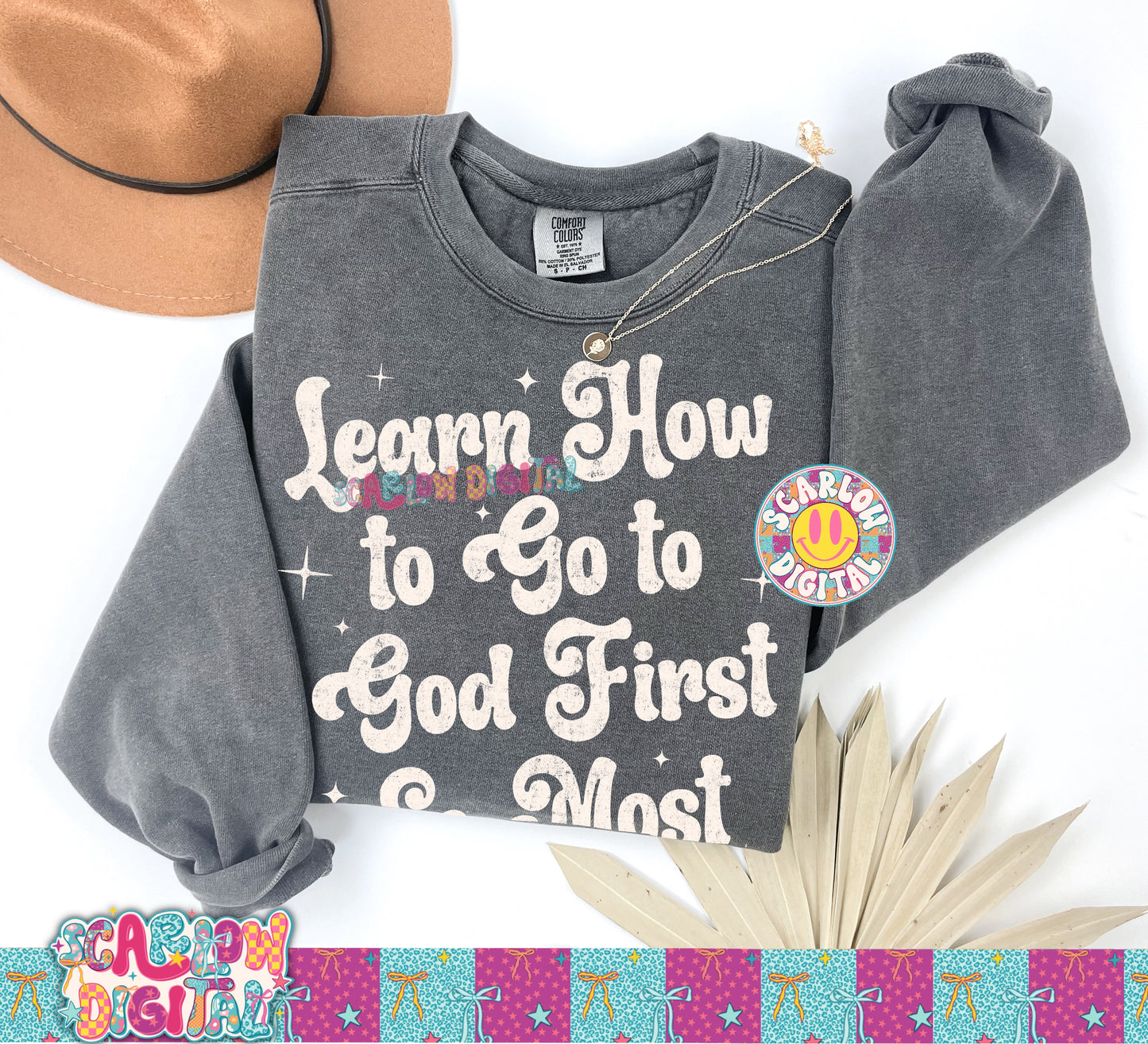 Go to God First & Most PNG Digital Design