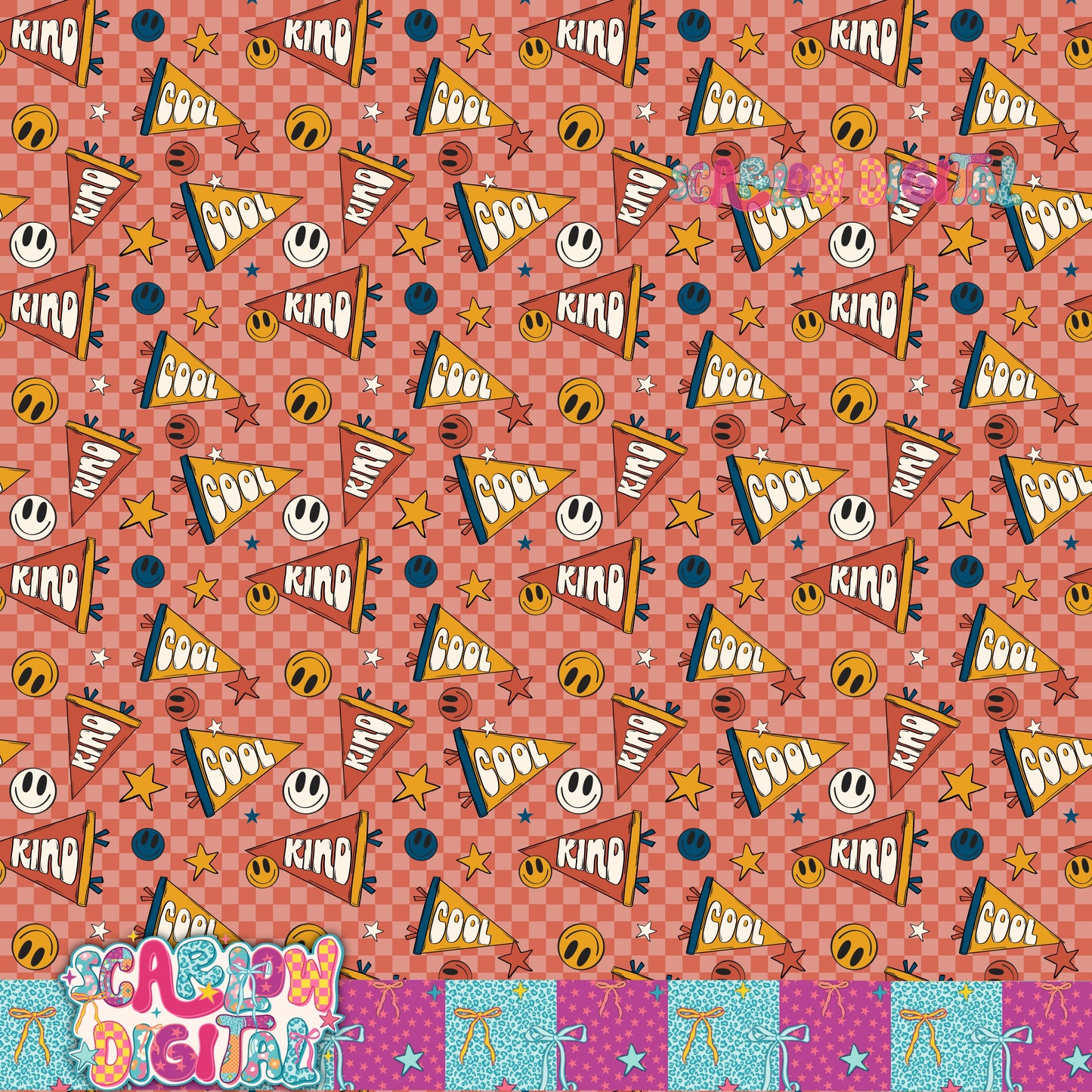 Cool and Kind Seamless Pattern Digital Design