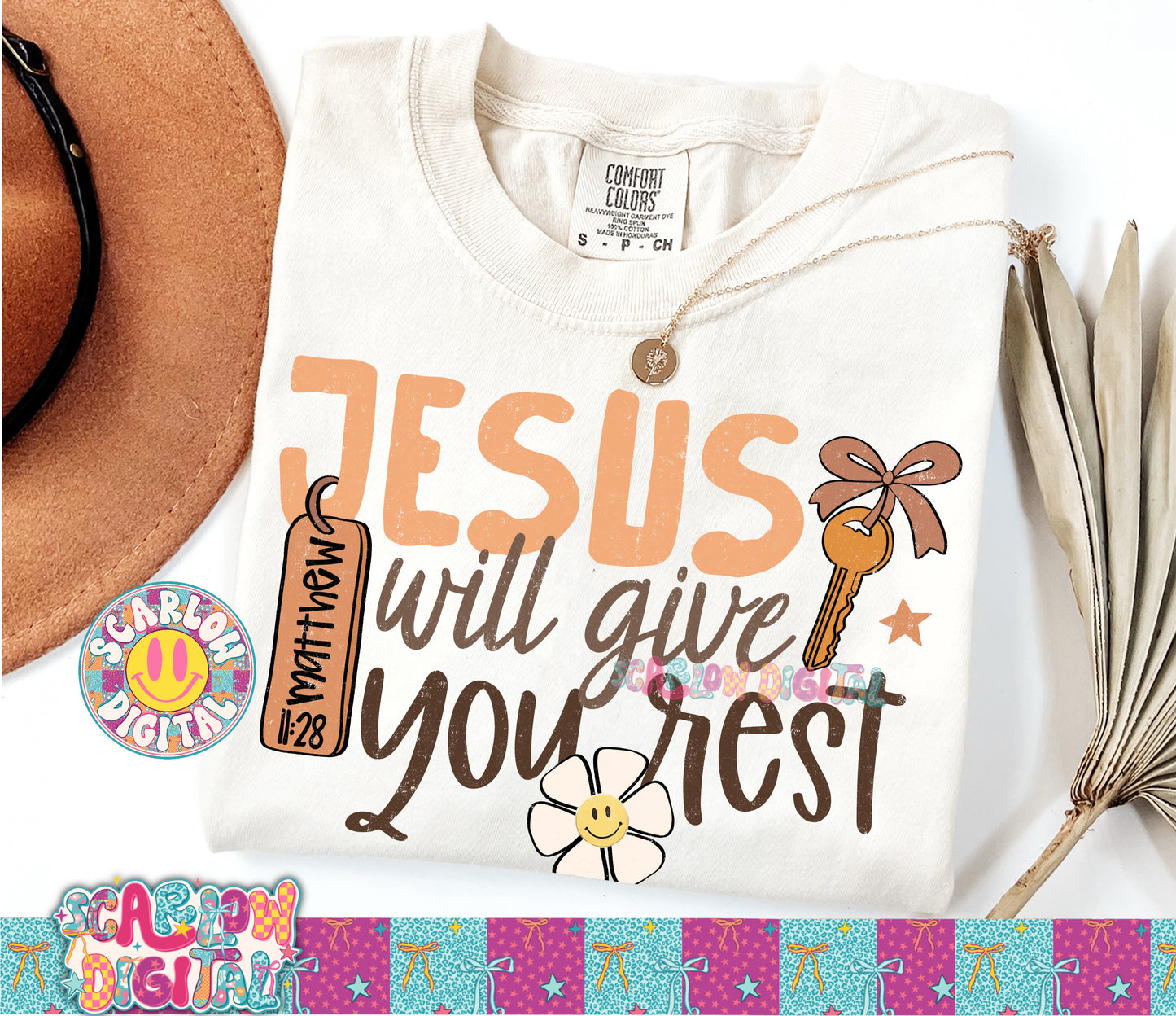 Jesus Will Give You Rest PNG Digital Design