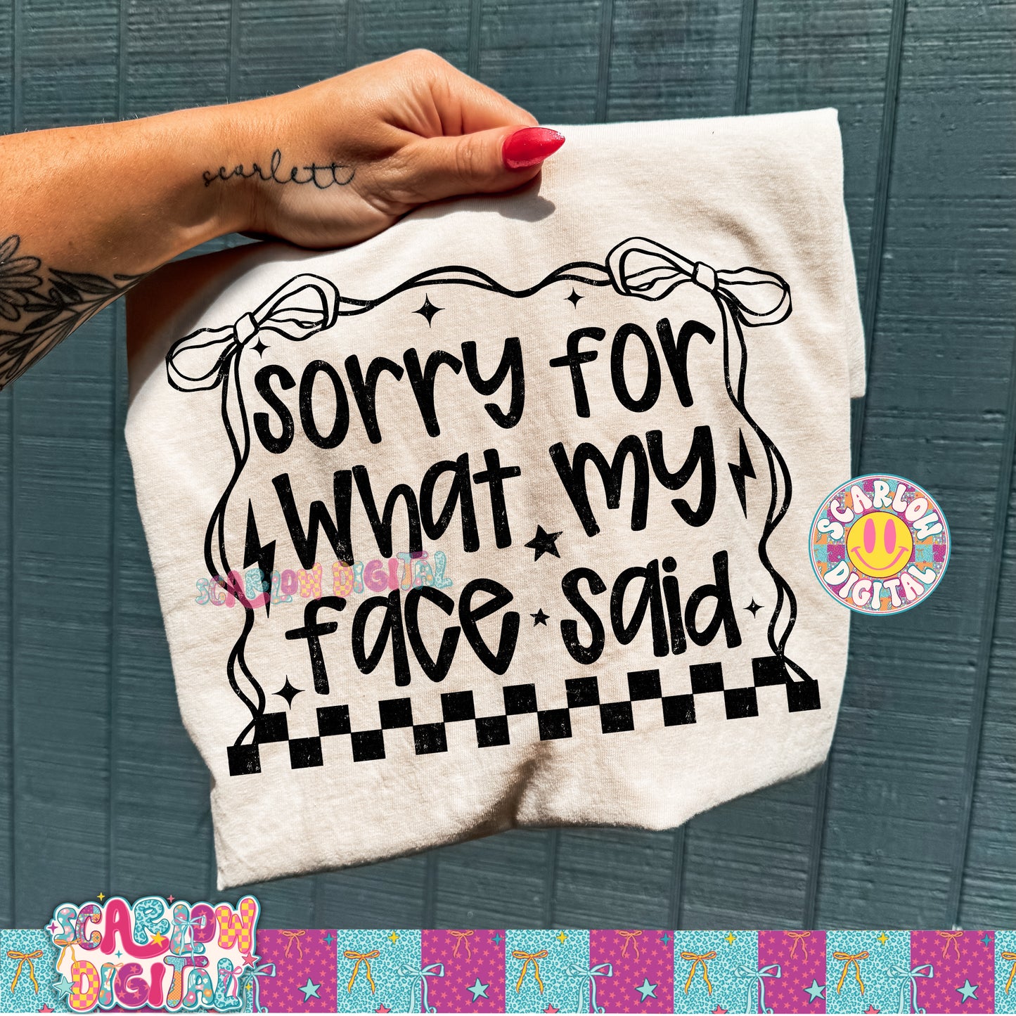 Sorry For What My Face Said PNG Digital Design