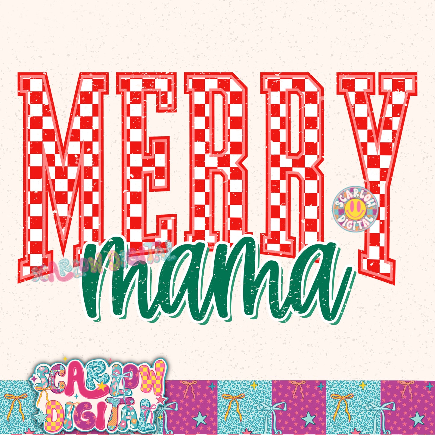 Merry Mama PNG Digital Design