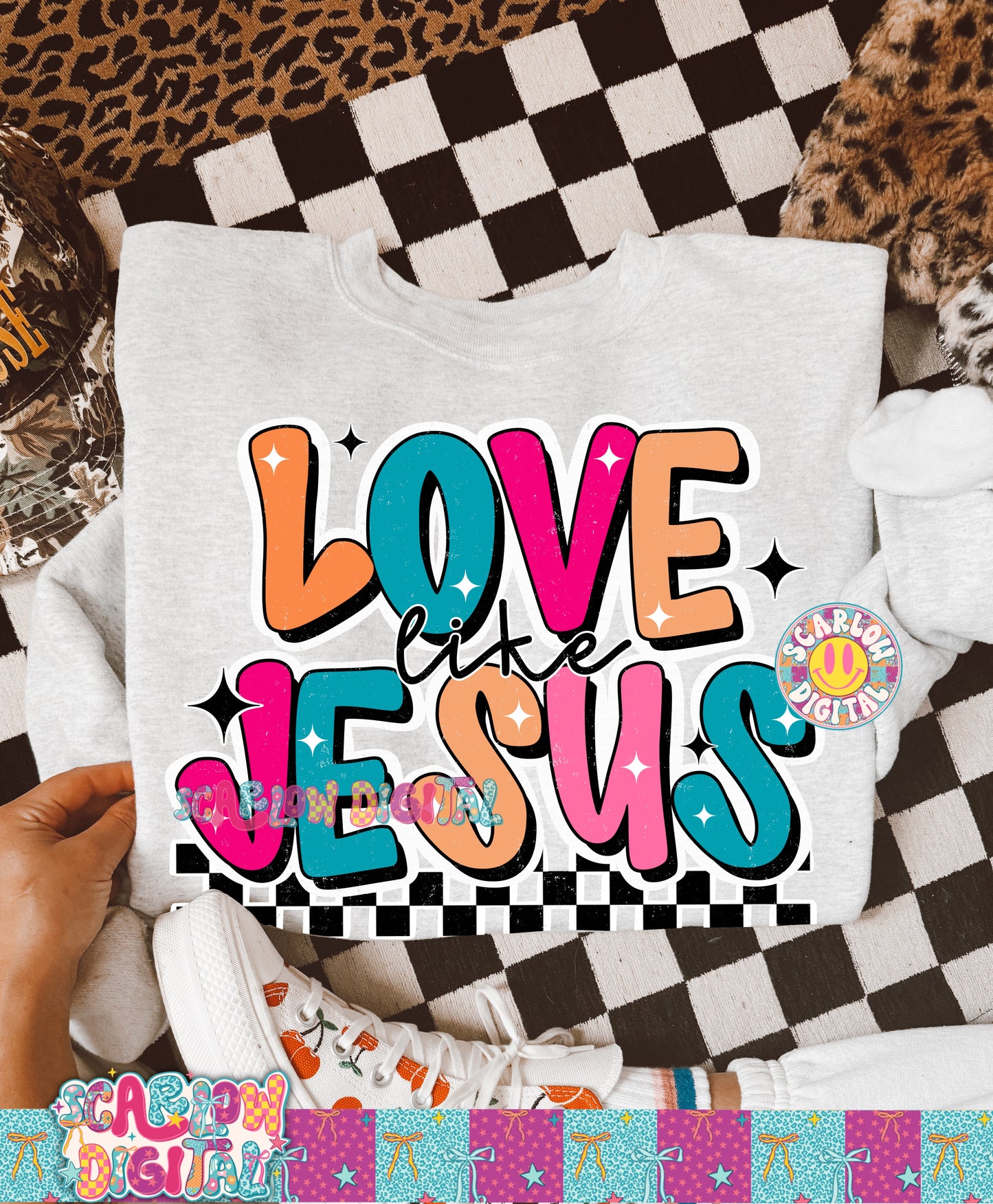 Love Like Jesus PNG Digital Design