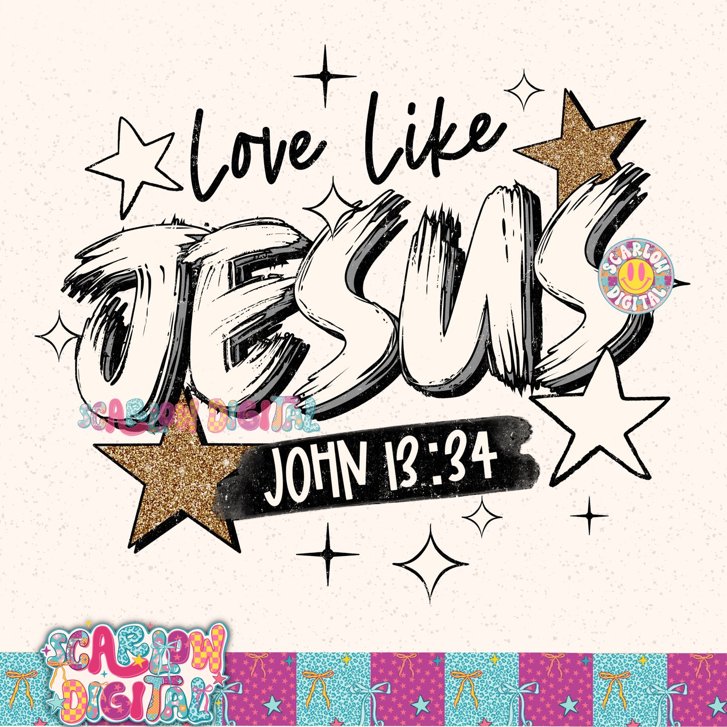 Love Like Jesus PNG Digital Design