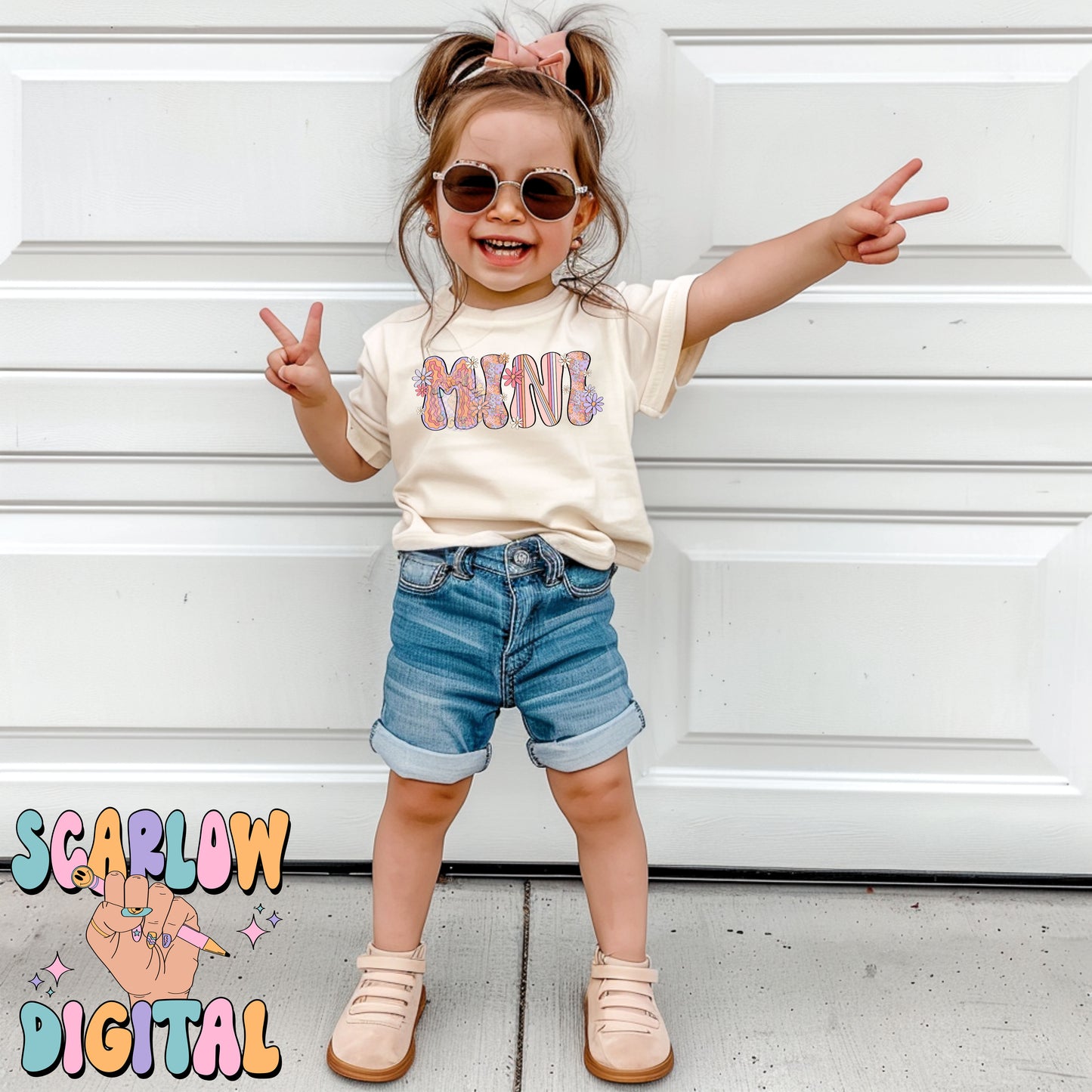 Retro Mini PNG Digital Design Download