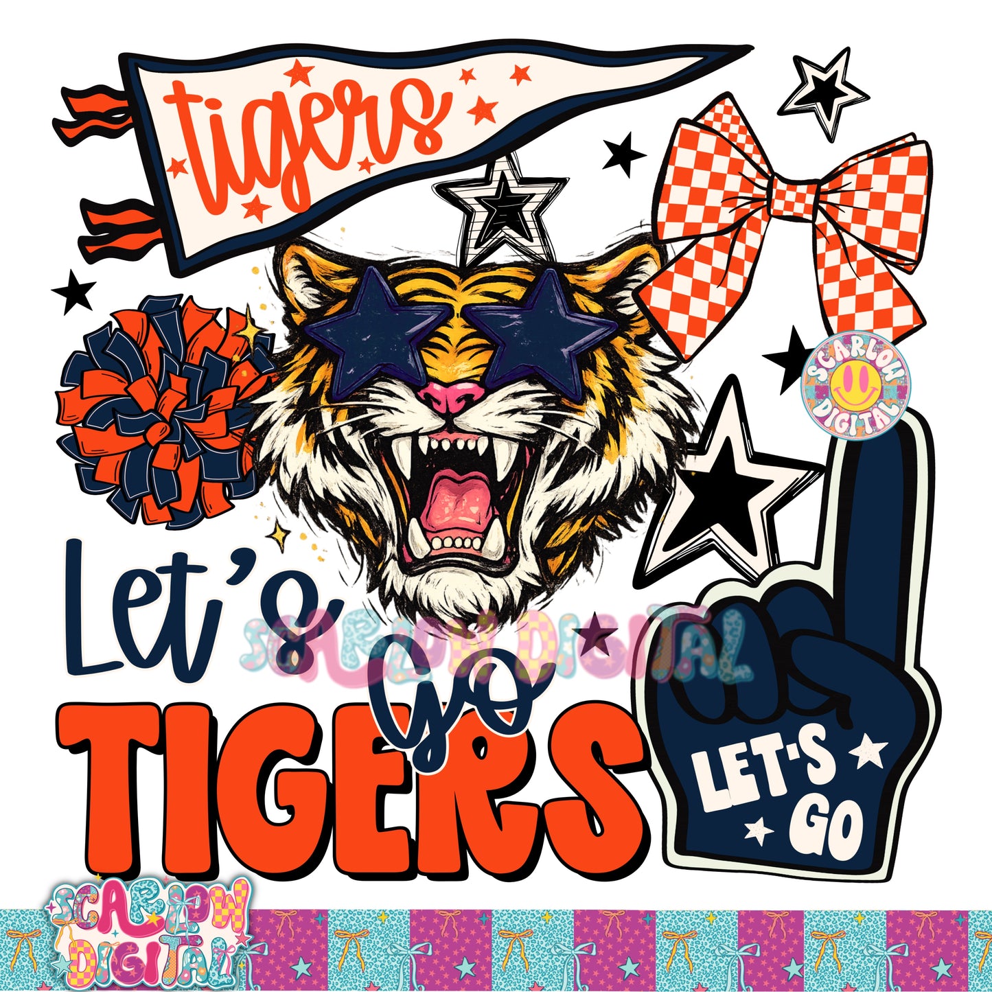 Tigers Custom Mascot Design - REVIEW DESCRIPTION BEFORE PURCHASING