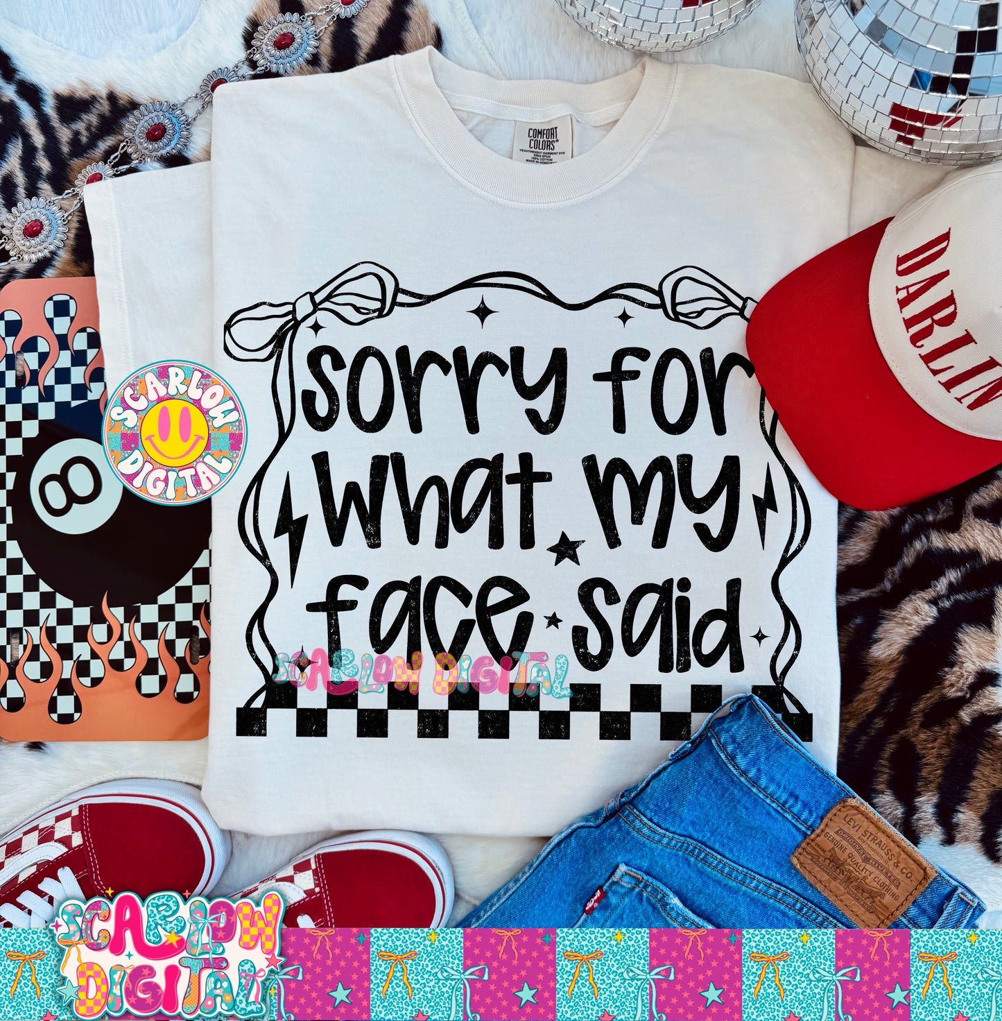 Sorry For What My Face Said PNG Digital Design