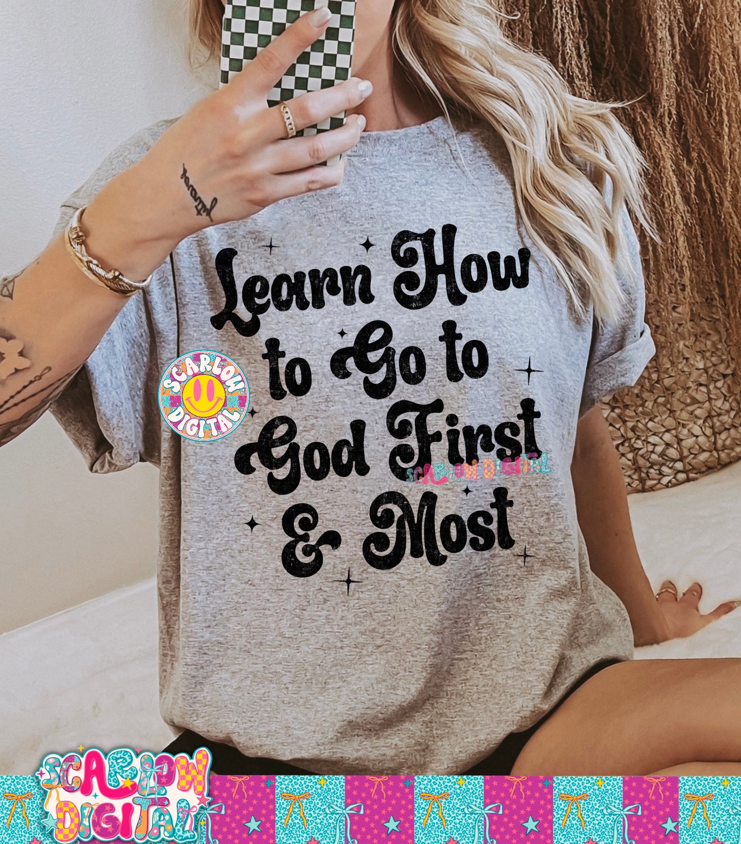 Go to God First & Most PNG Digital Design