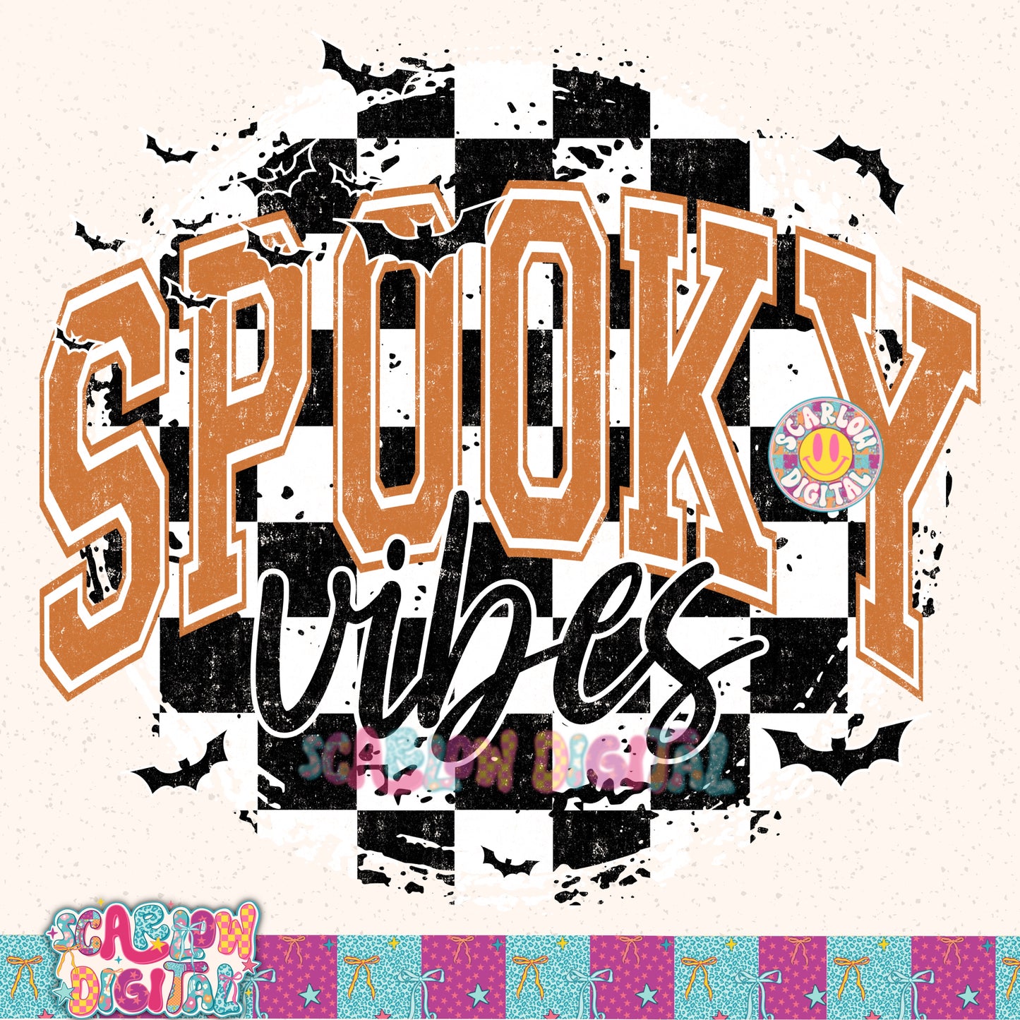 Spooky Vibes PNG Digital Design