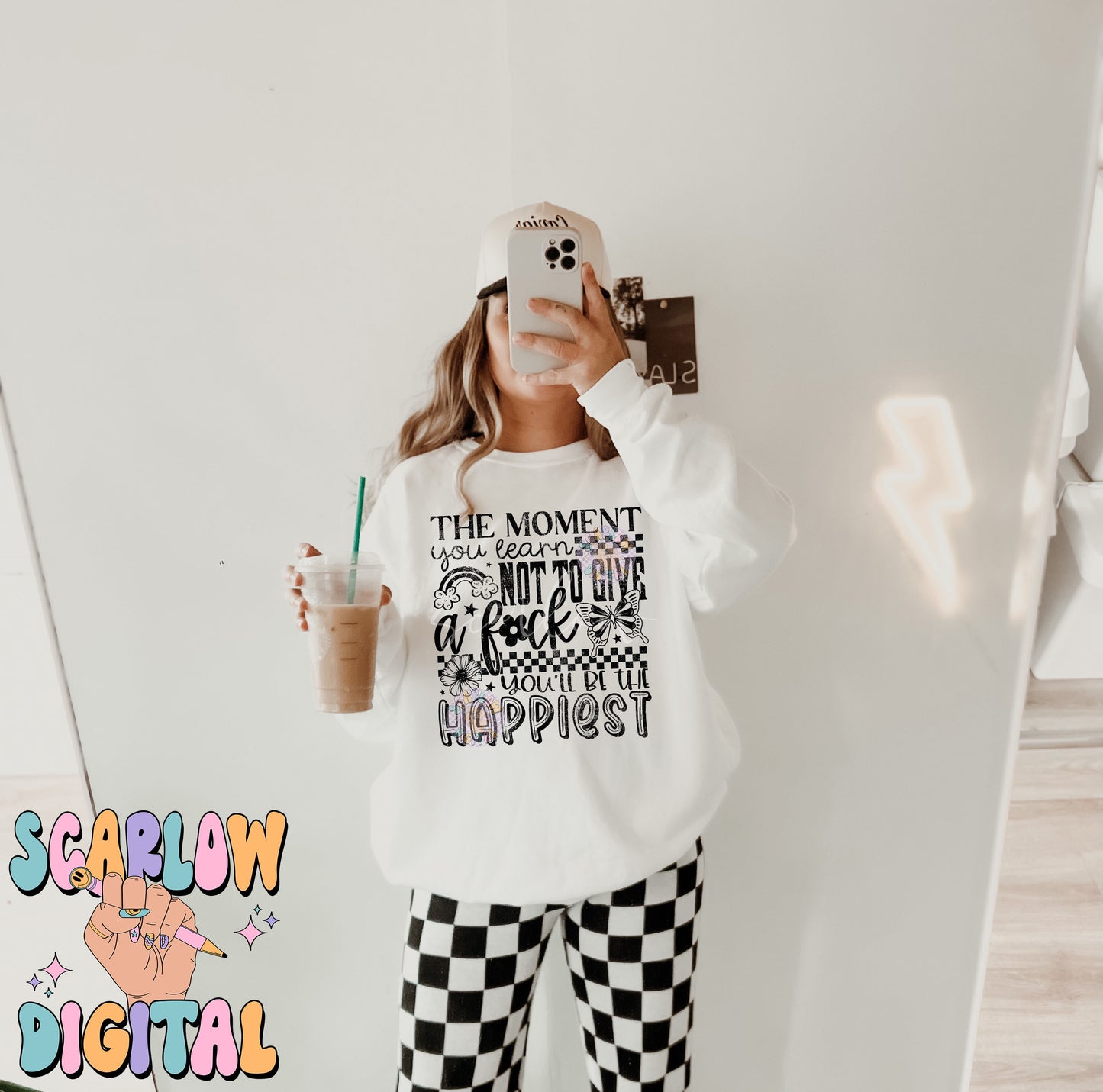 You'll Be The Happiest PNG Digital Design Download, snarky png, crude humor png, positivity png, motivational png, grunge png, checkers png