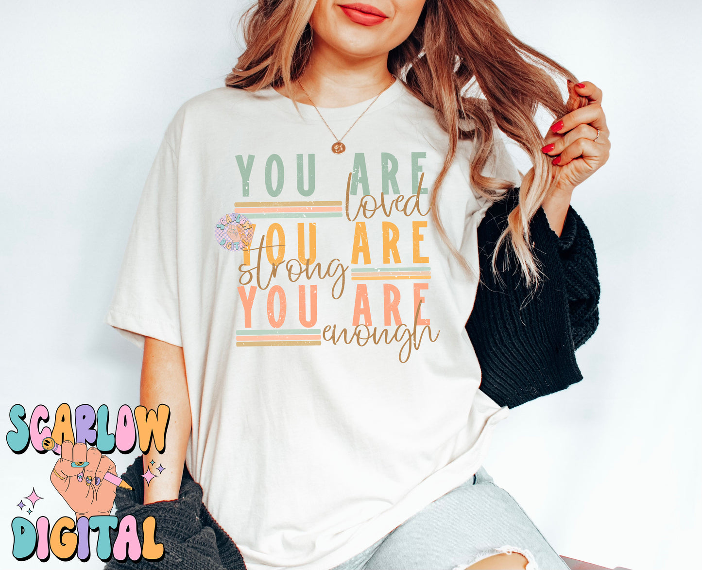 You Are Loved PNG-Inspirational Sublimation Digital Design Download-you are strong png, you are enough png, simple png, motivational png