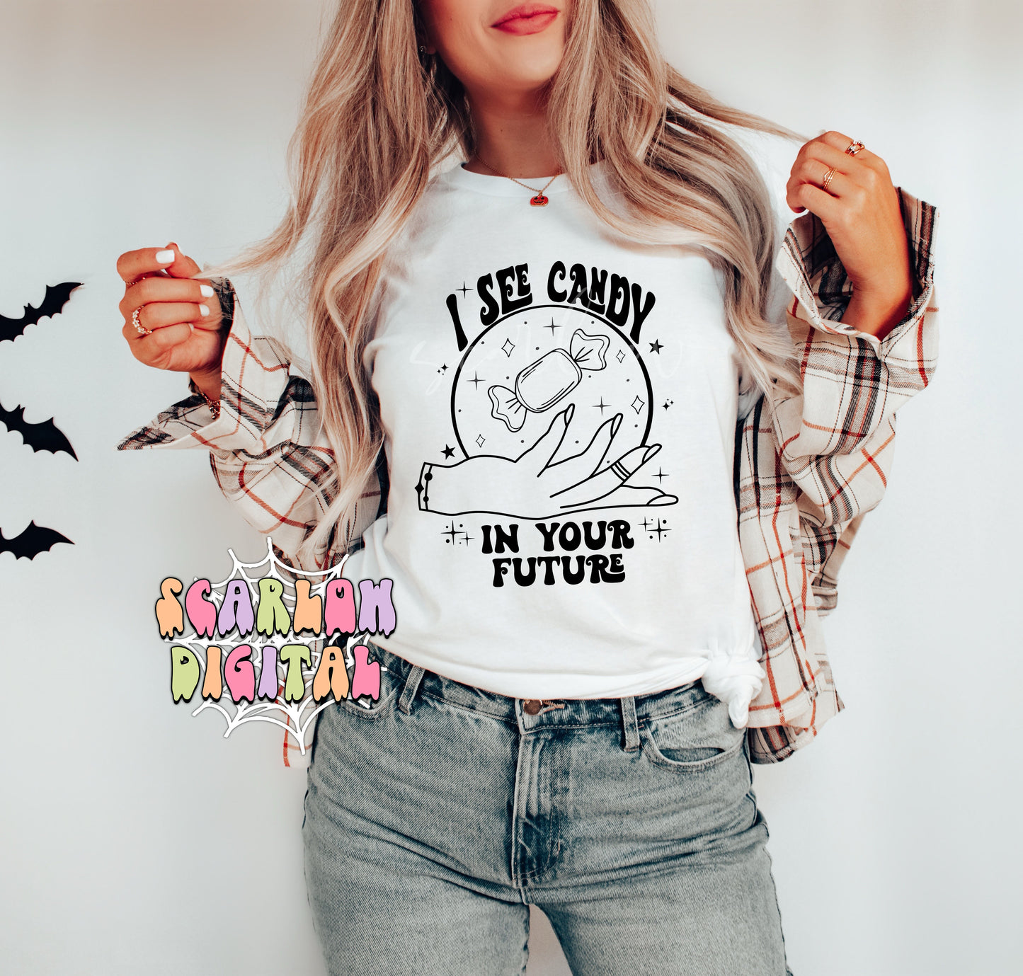 I See Candy in Your Future SVG-Halloween Cricut Cut File Digital Design Download-witchcraft svg, crystal ball svg, candy svg, trick or treat
