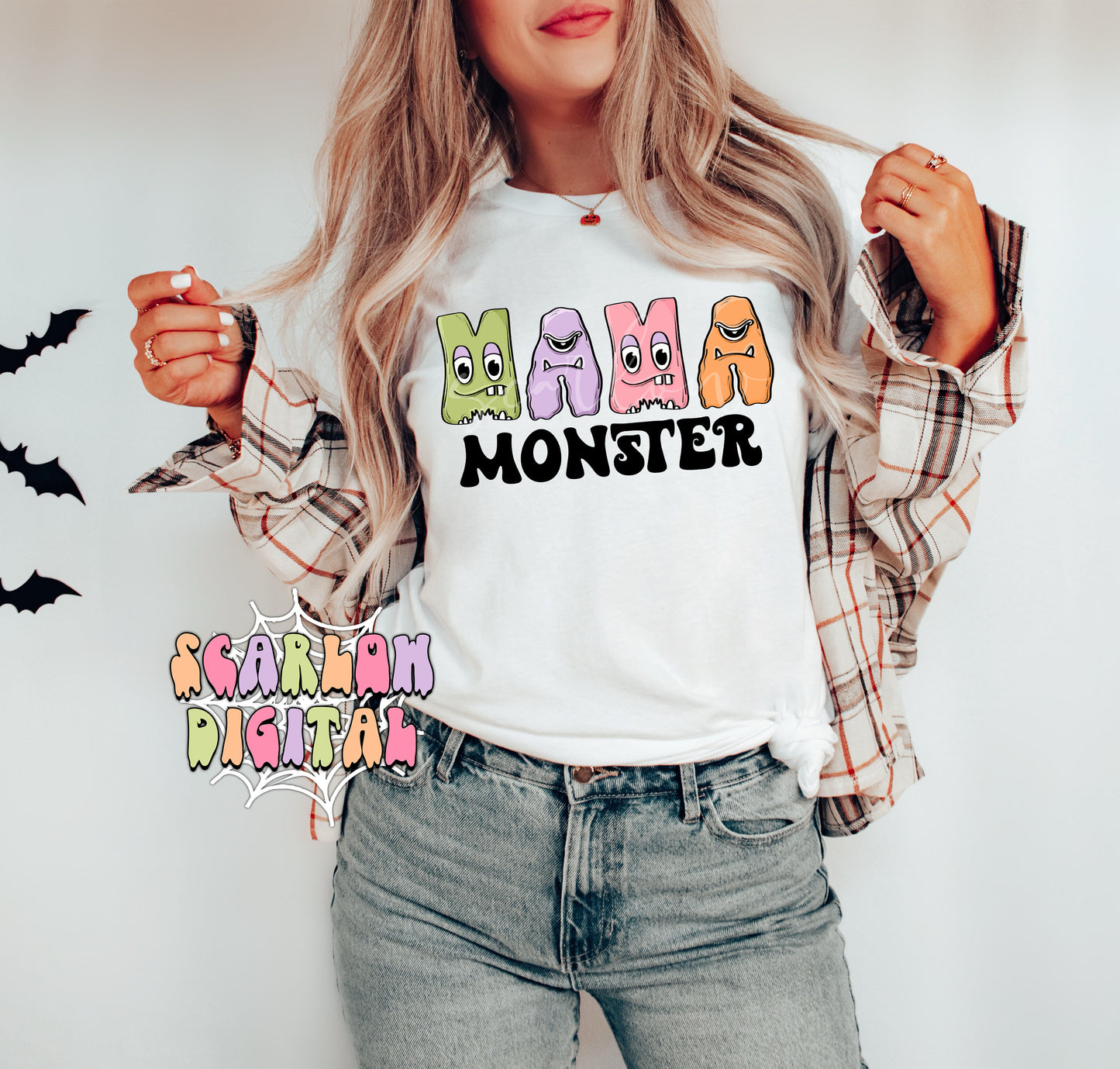 Mama Monster PNG-Halloween Sublimation Digital Design Download-spooky season png, halloween mom png, png for moms, trendy png, scary png