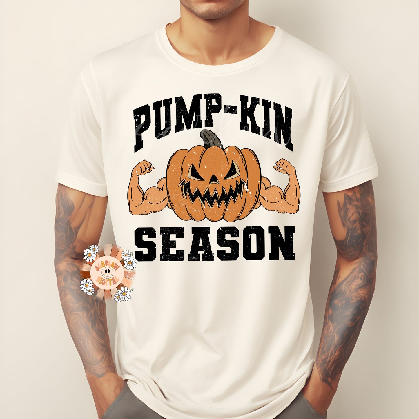 Pump Kin Season PNG-Halloween Sublimation Digital Design Download-gym png, png for men, mens halloween png, funny png, png for the gym