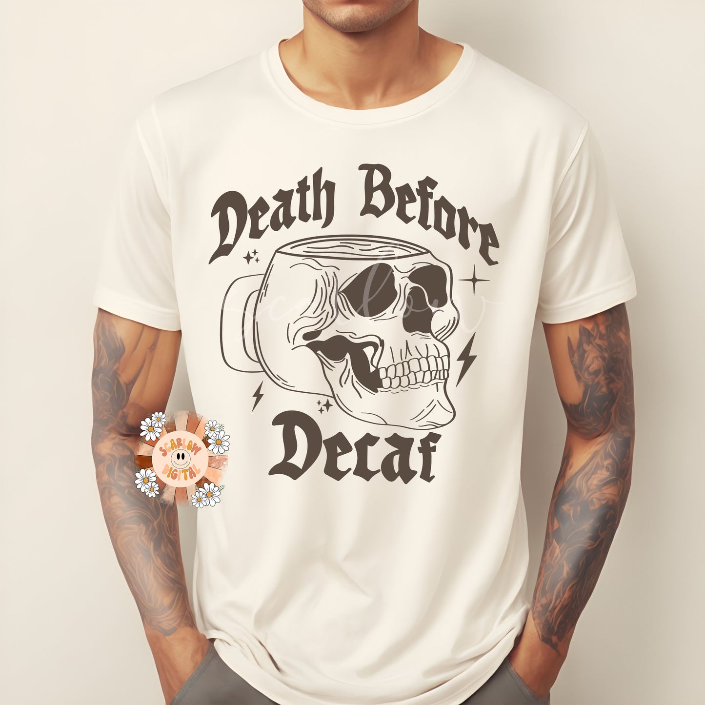 Death Before Decaf SVG-Coffee Cricut Cut Files Digital Design Download-coffee lover svg, funny adult svg, skull svg, trendy svg, grungy svg