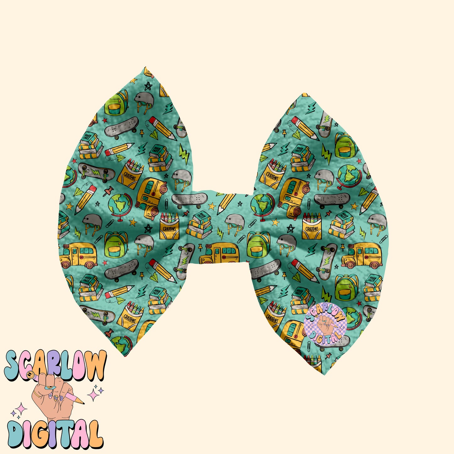 Boy Back to School Seamless Pattern Digital Design