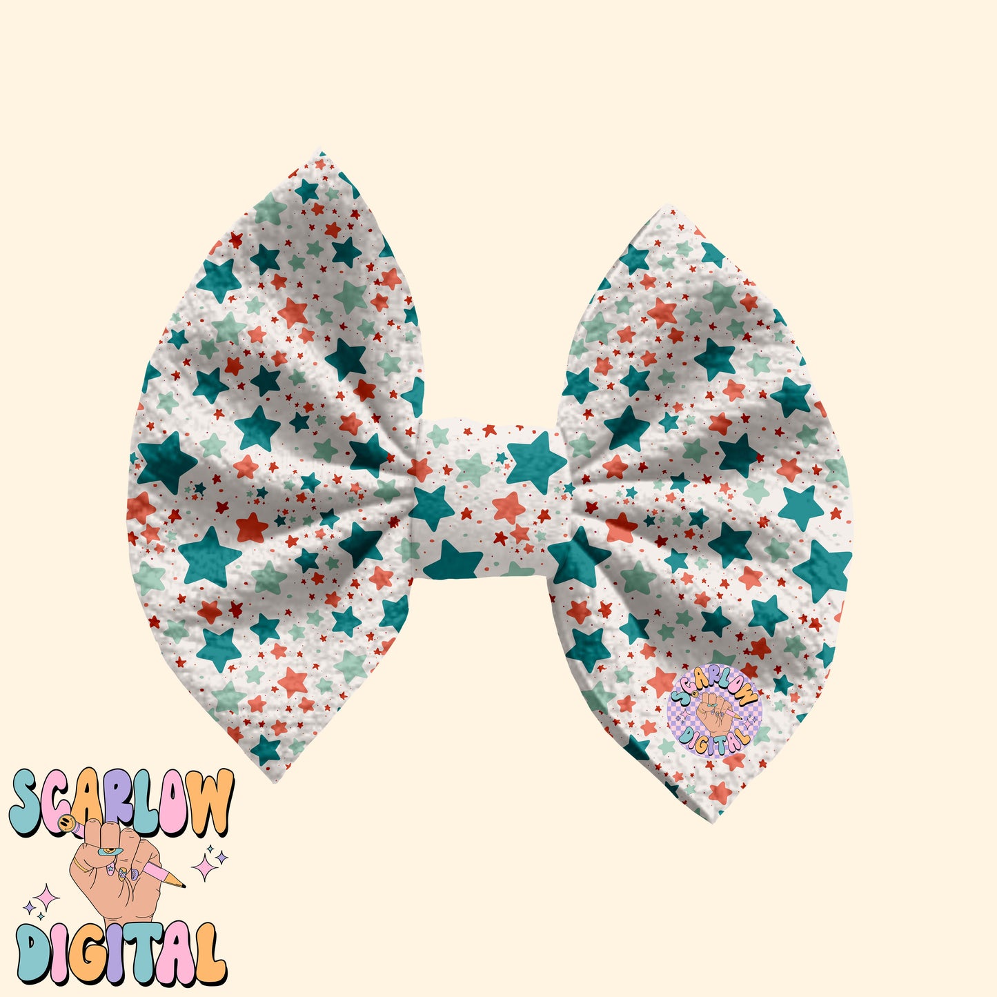 Patriotic Stars Seamless Pattern