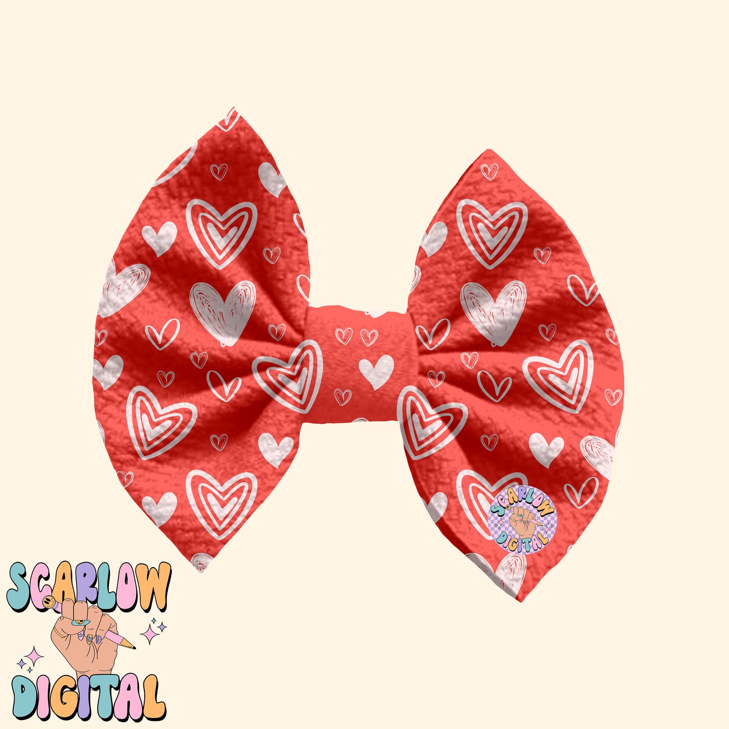 Hearts Seamless Pattern-Valentine's Day Sublimation Digital Design Download-simple valentine's day design, doodle hearts seamless file