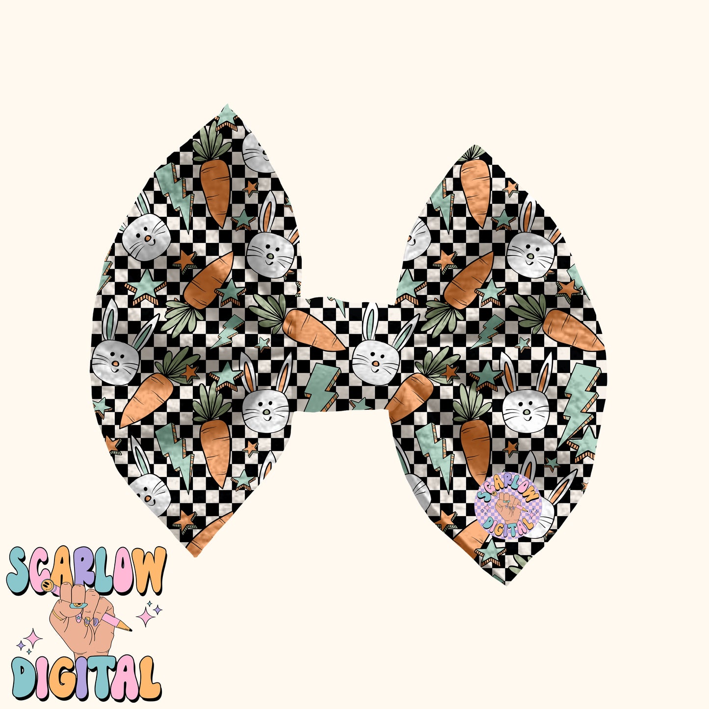 Checkered Easter Doodles Seamless Pattern-boy seamless pattern, retro easter seamless pattern, easter bunny seamless, kids seamless pattern