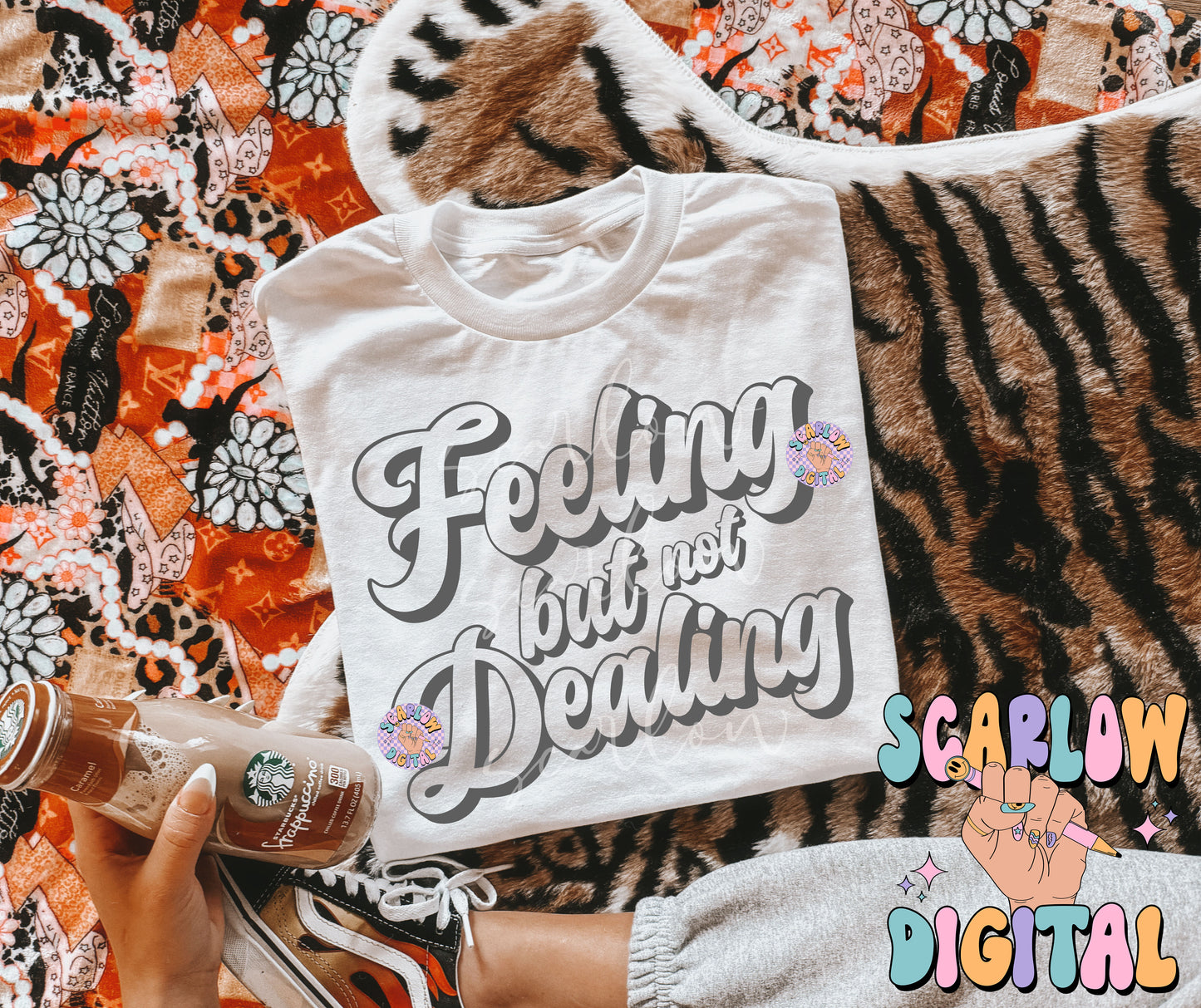 Feeling But Not Dealing SVG Cut File Digital Design Download, snarky svg, funny svg, trendy designs, cricut svg designs, anxiety svg designs