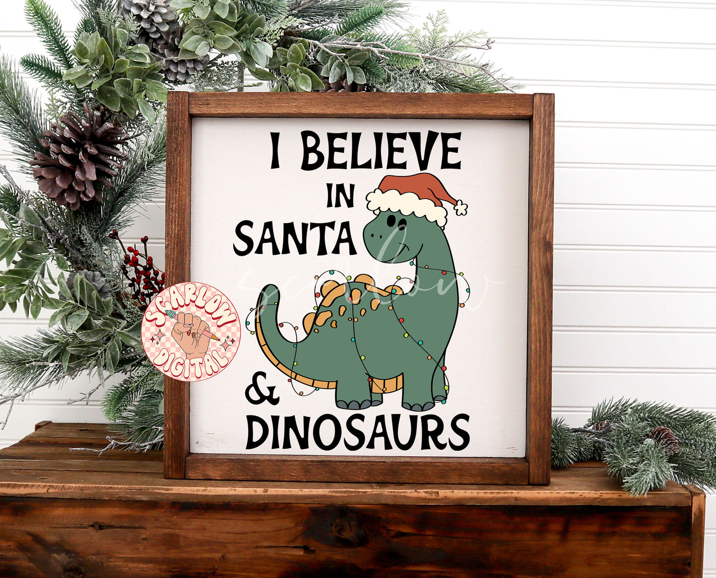 I Believe in Santa and Dinosaurs PNG-Christmas Sublimation Digital Design Download-boys christmas png, dinos png, boy designs, funny png
