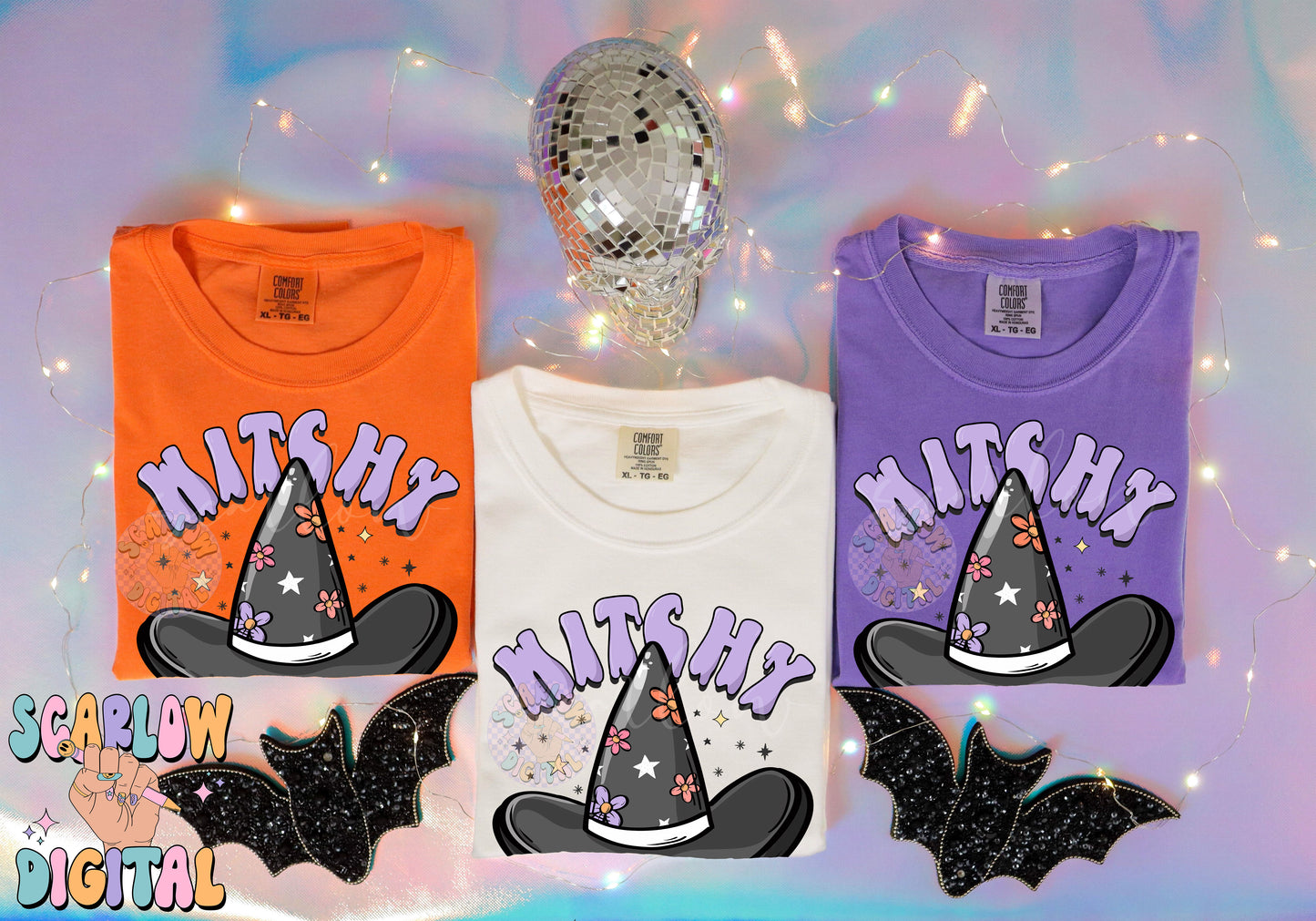 Witchy Mini PNG Digital Design Download, Halloween png, kids halloween designs, witch hat png, preppy halloween png, mama mini png designs