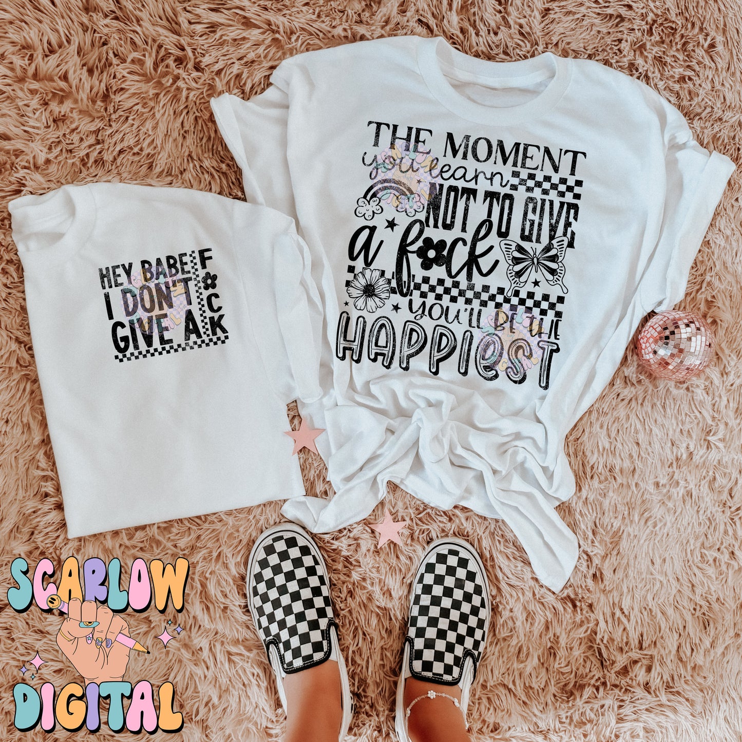 Don't Give a F*ck Front and Back PNG Bundle Digital Design