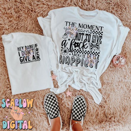 Don't Give a F*ck Front and Back PNG Bundle Digital Design