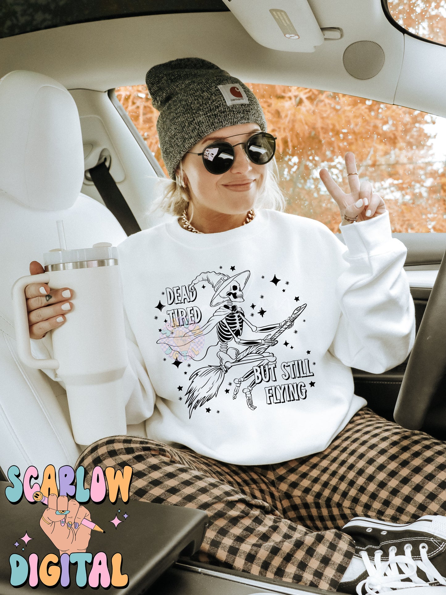 Dead Tired But Still Flying PNG Digital Design Download, Halloween png, skeleton png, funny png designs, adulting png, witchy png designs, single color png design