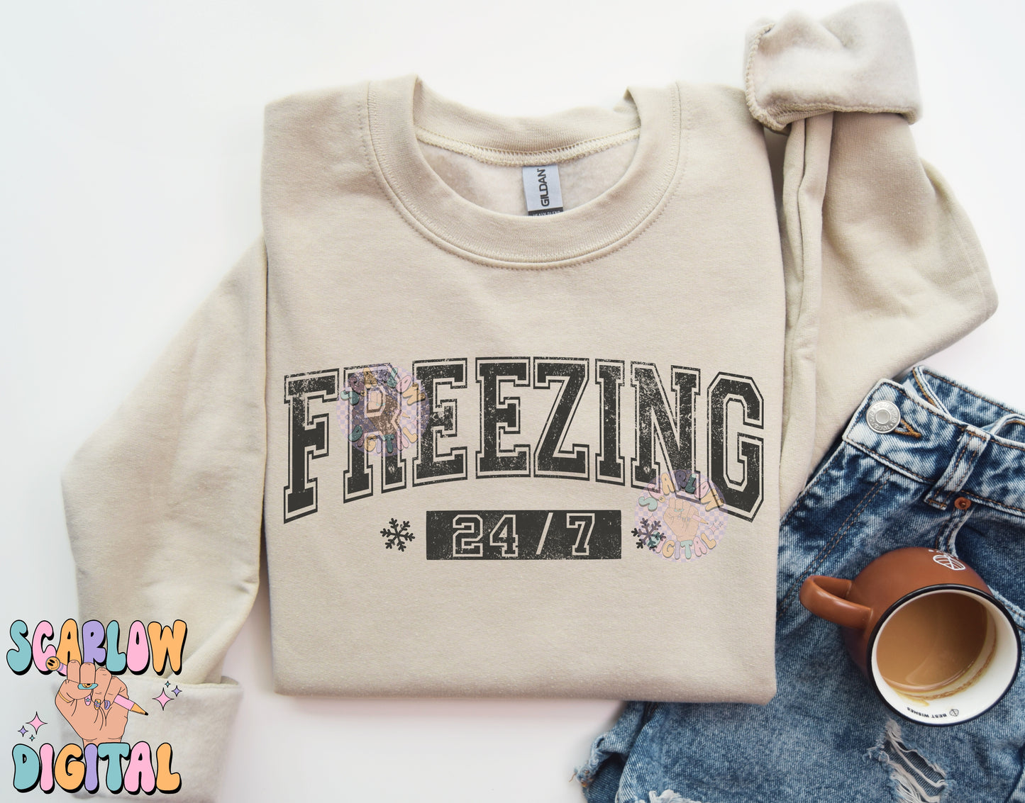 Freezing 24/7 PNG Digital Design