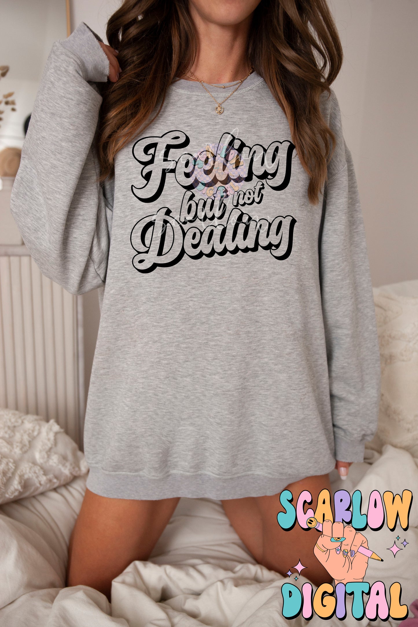 Feeling But Not Dealing SVG Cut File Digital Design Download, snarky svg, funny svg, trendy designs, cricut svg designs, anxiety svg designs