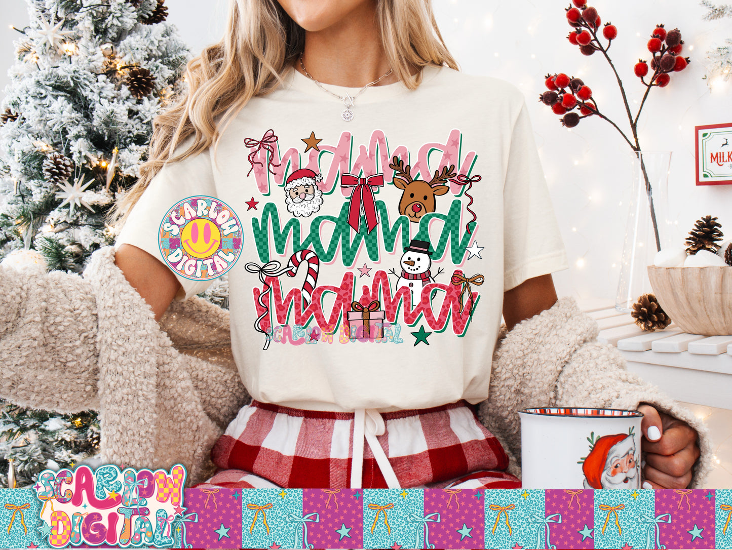 Christmas Mama PNG Digital Design