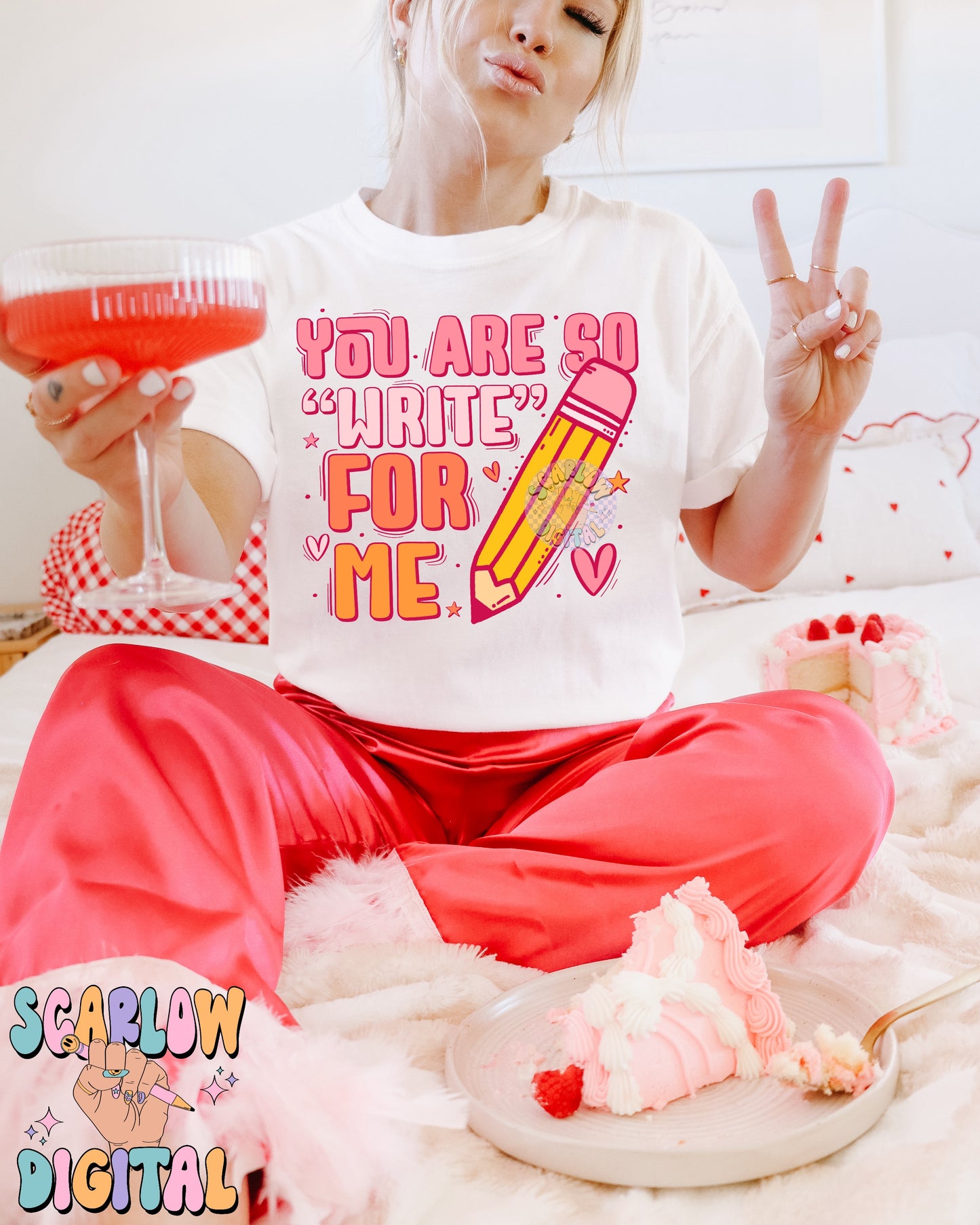 You Are So "Write" For Me PNG Digital Design