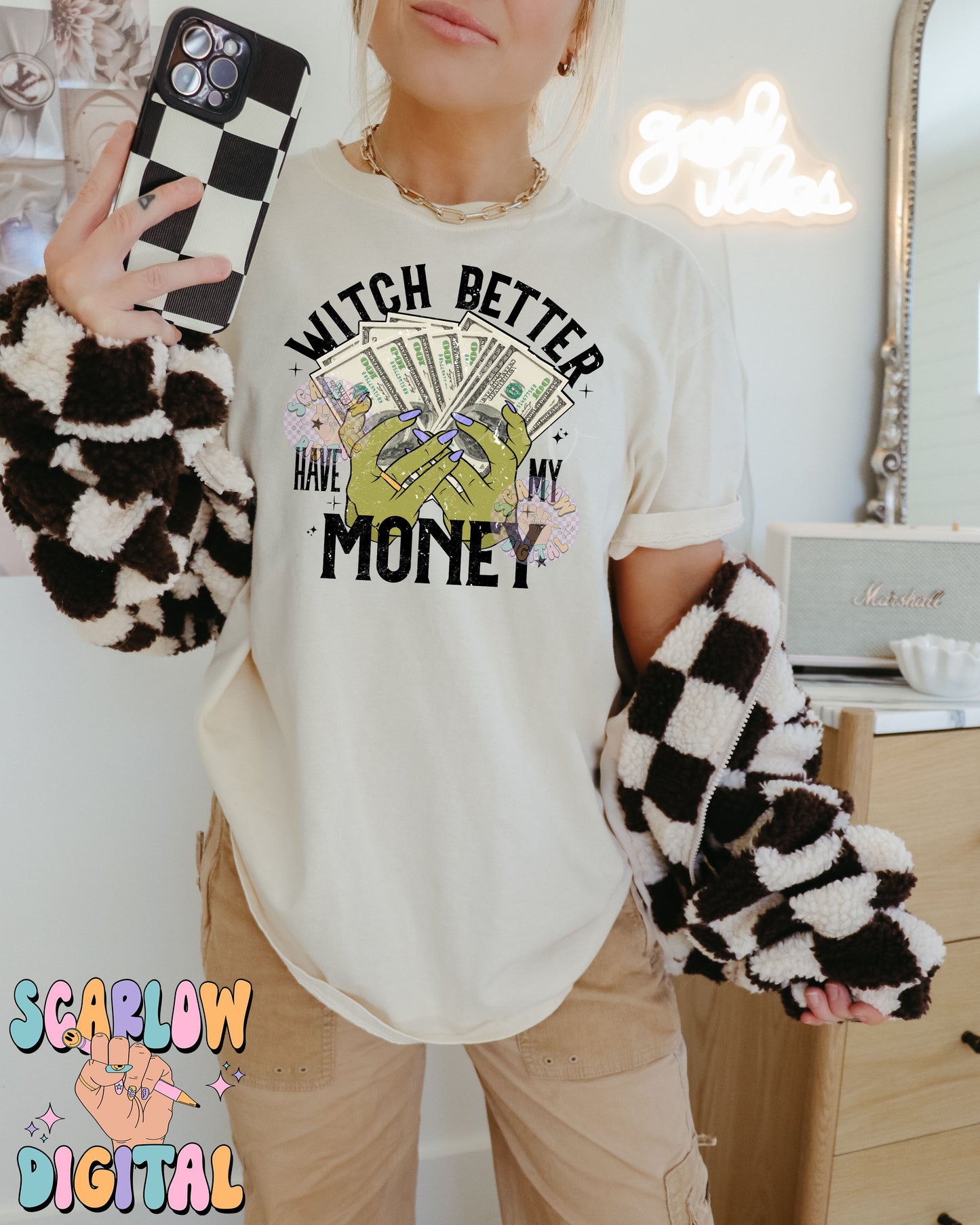 Witch Better Have My Money PNG Digital Design Download, Halloween png, spooky png, funny witch png, witches png, snarky halloween png design