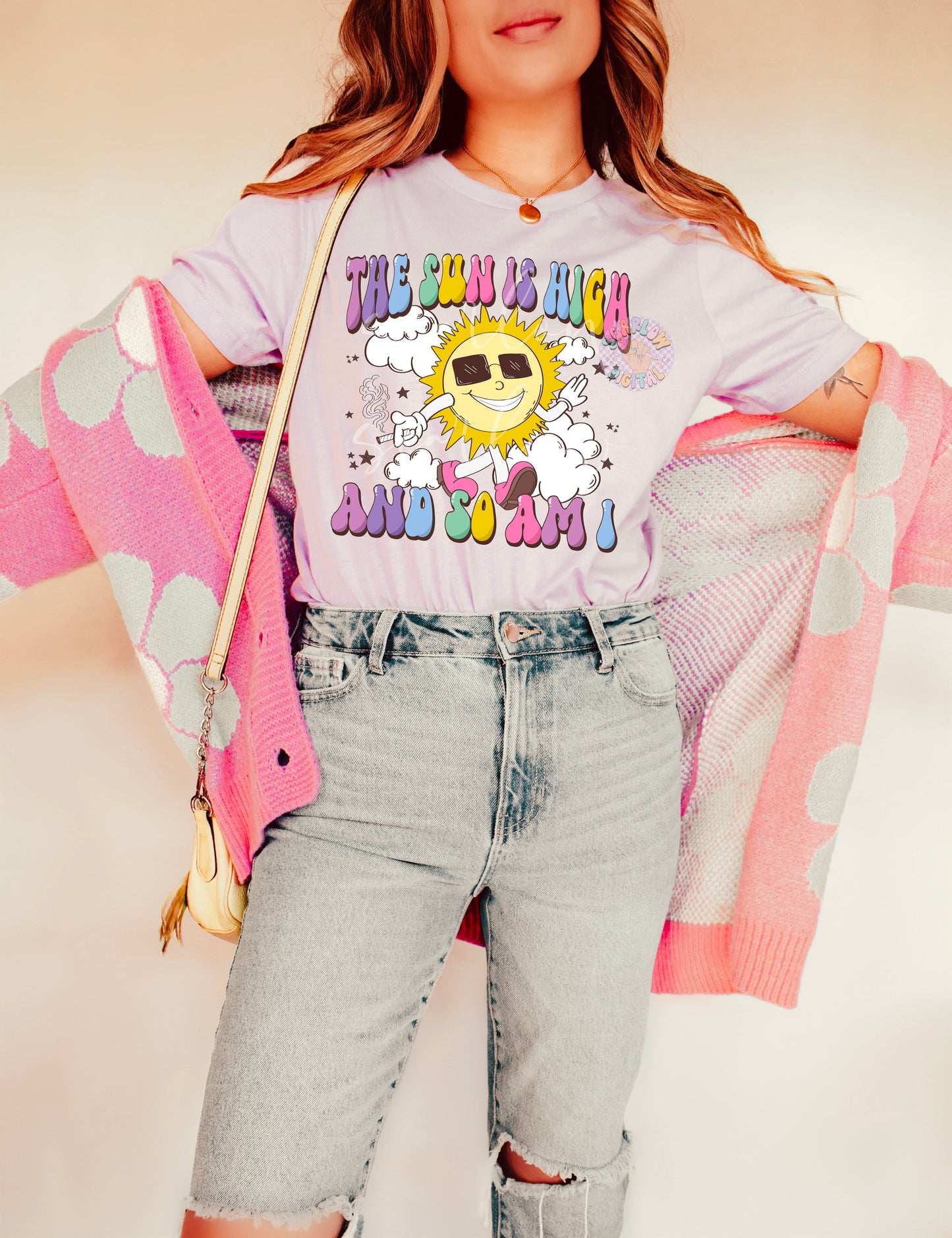 The Sun is High And So Am I PNG-Funny Sublimation Digital Design Download-adult humor png, smoking png, cigarette png, funny png designs