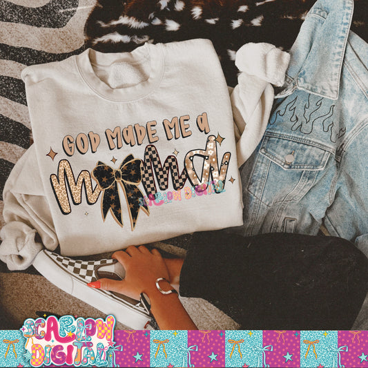 God Made Me a Mama PNG Digital Design