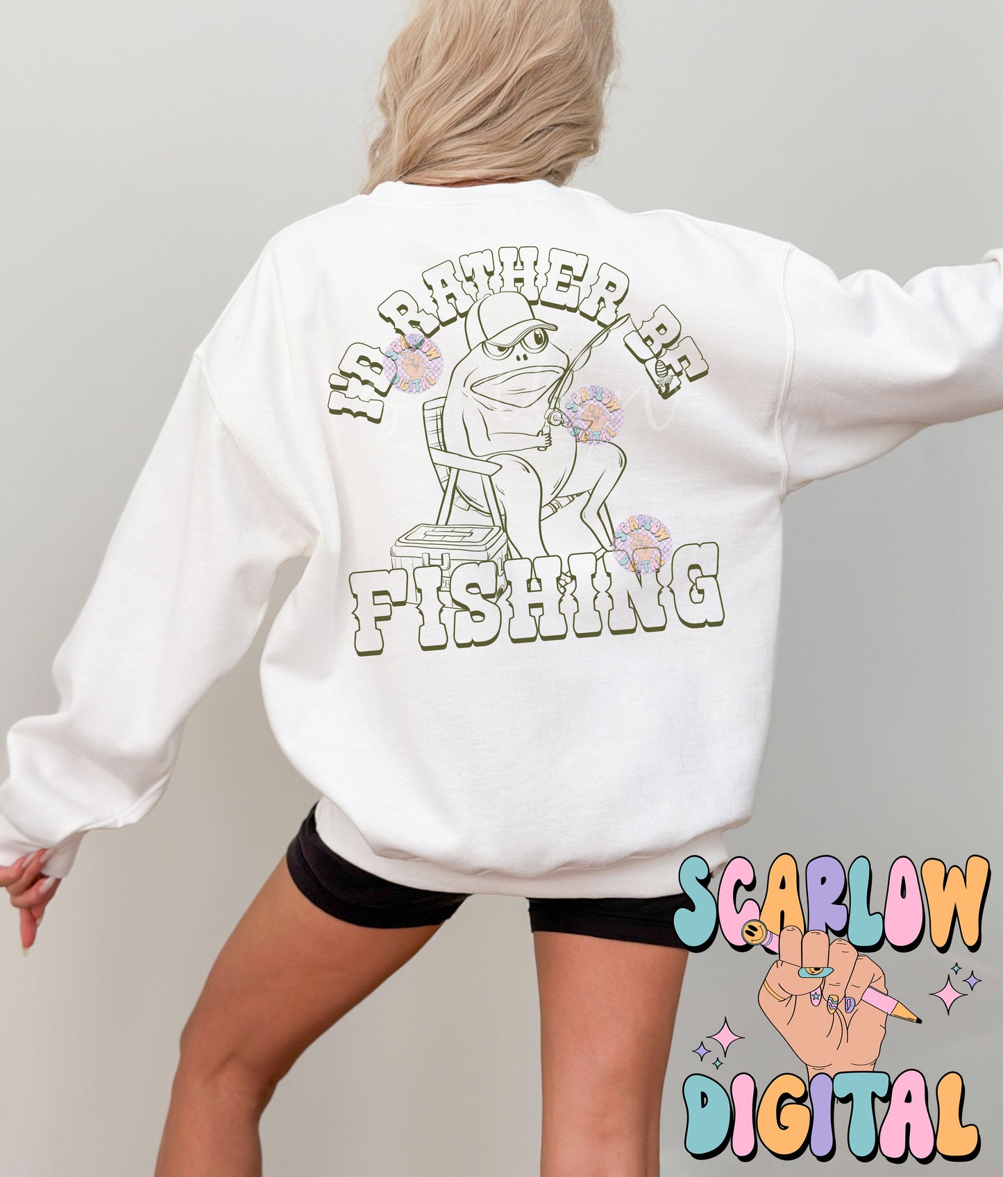 Rather Be Fishing PNG Digital Design