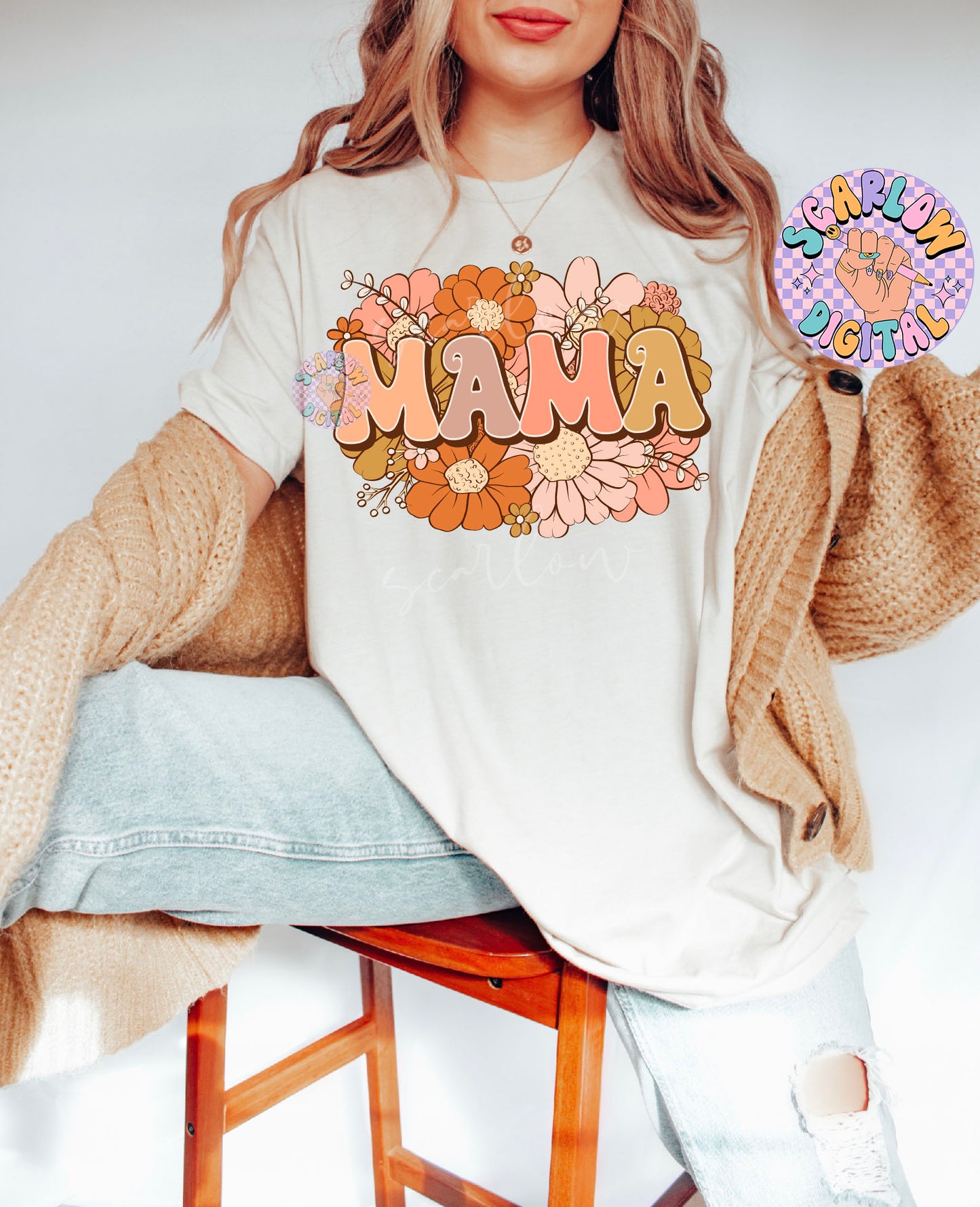 Floral Mama PNG Sublimation Digital Design Download, flowers png, png for moms, mama png design, trendy mama png, fall mama png designs