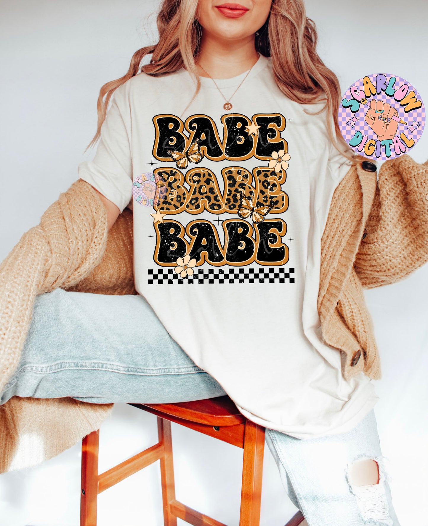 Babe PNG-Butterfly Sublimation Digital Design Download-flowers png, grunge png, mama babe png, mommy and me png, rocker png design, girl png