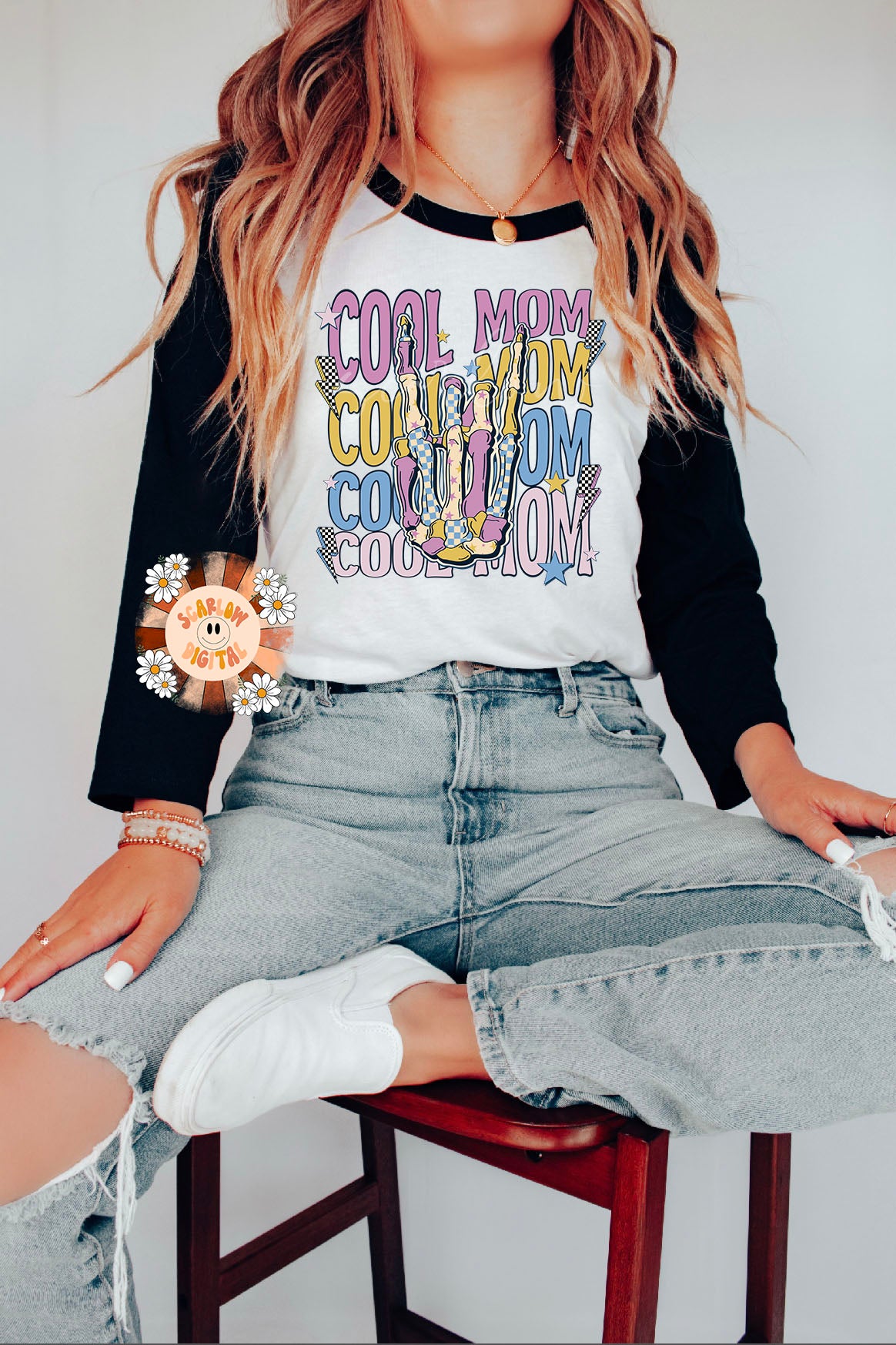 Cool Mom PNG-Rocker Sublimation Digital Design Download-mom png, png for moms, edgy png, grunge png, skeleton png, vintage png, retro png
