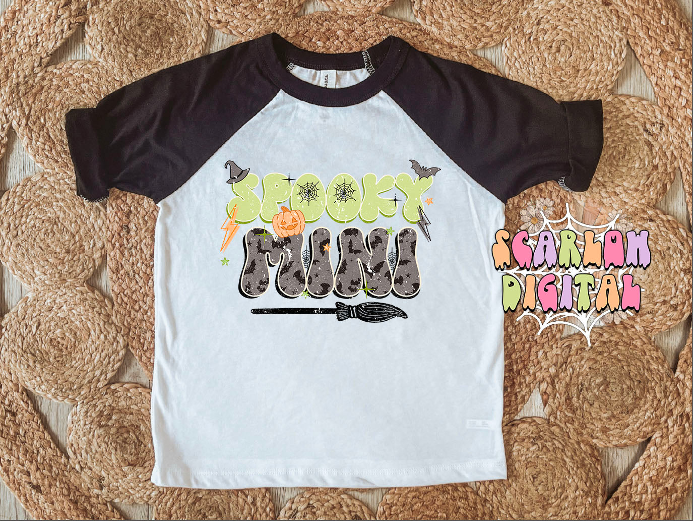 Spooky Mini PNG-Halloween Sublimation Digital Design Download-bats png, spooky season png, mom and me png, png for kids, pumpkins png design