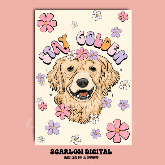 Stay Golden Insert Card Digital Design Download