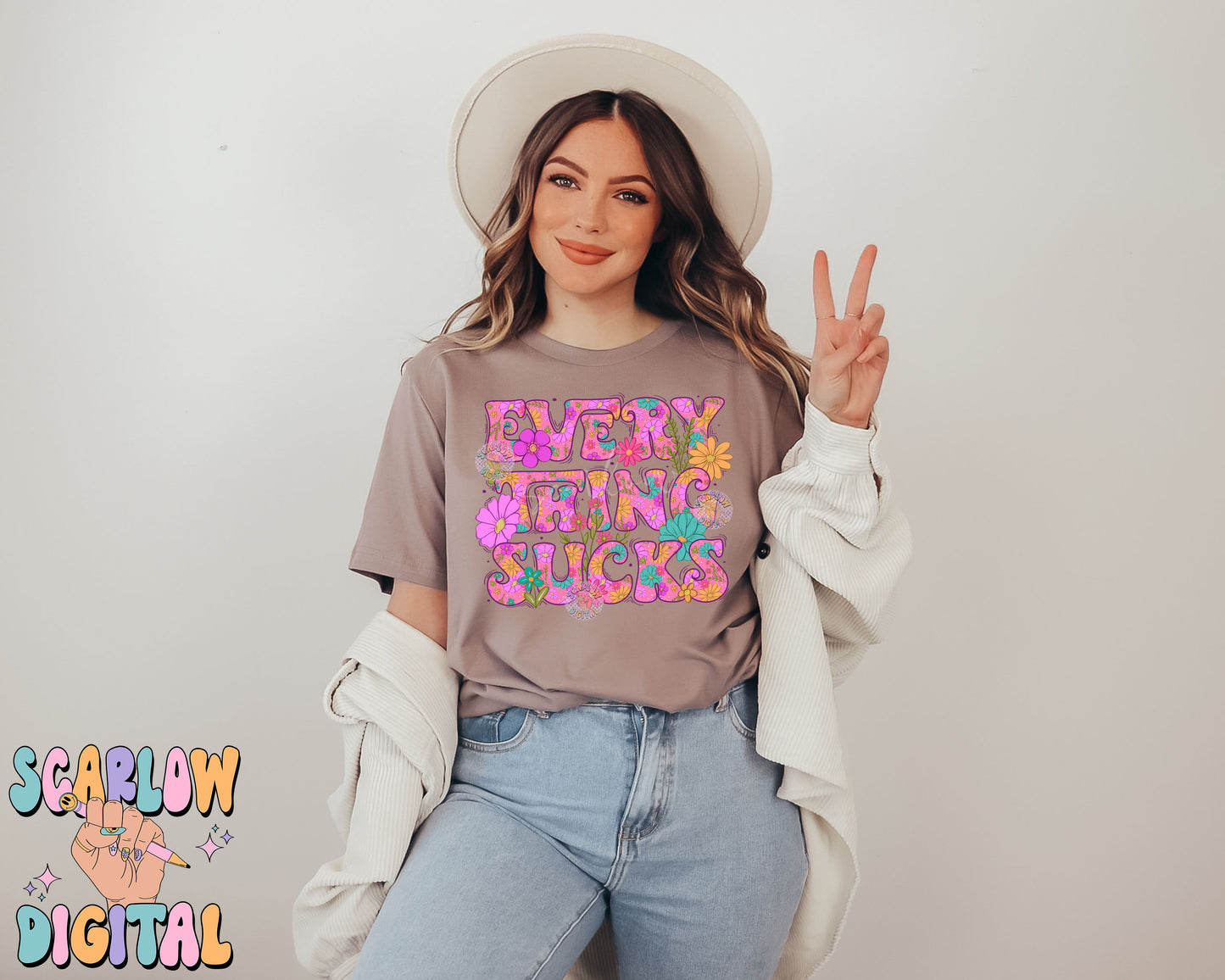 Everything Sucks PNG-Floral Sublimation Digital Design Download-flowers png, funny png, adult humor png, women png, spring png, summer png