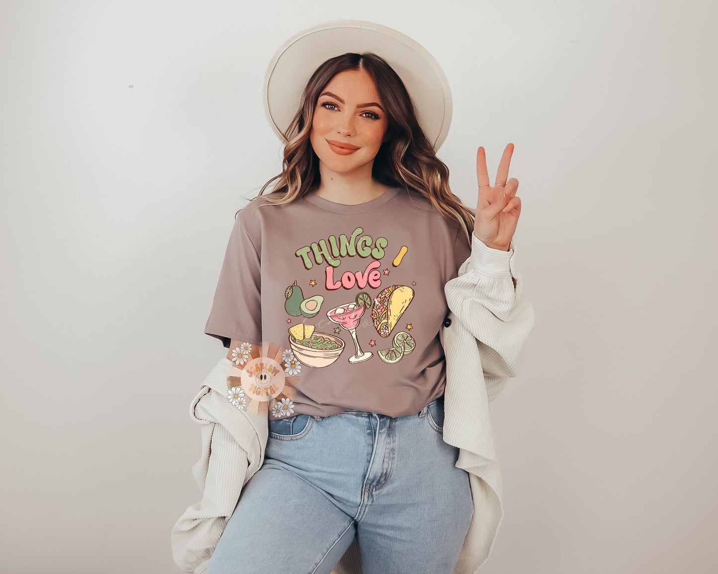 Things I love PNG-Margarita Sublimation Digital Design Download-tequila png, tacos png, chips and salsa png, queso png, mexican food png