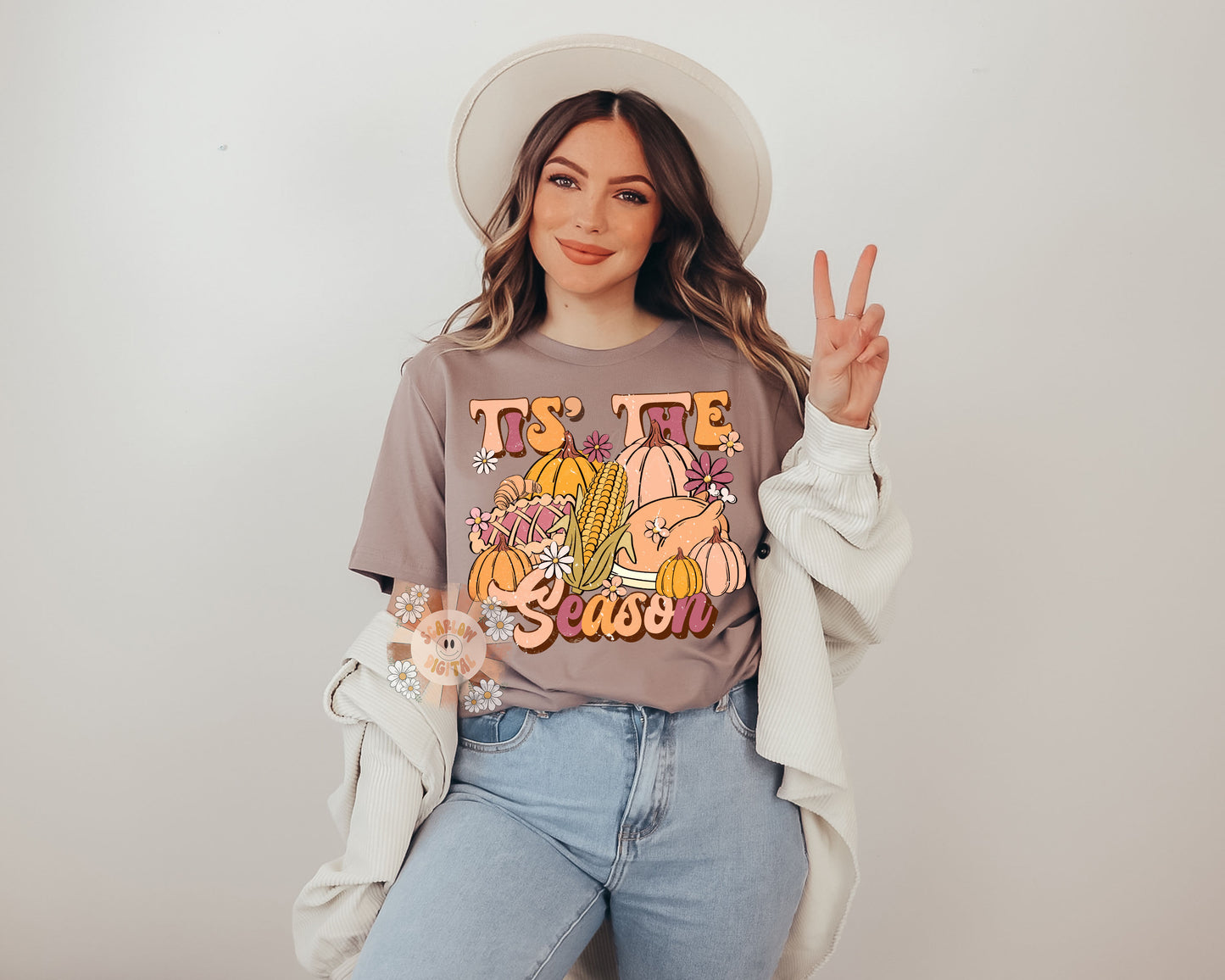 Tis' The Season PNG-Thanksgiving Sublimation Digital Design Download-turkey png, corn png, pie png, thankful png, pumpkins png, fall png