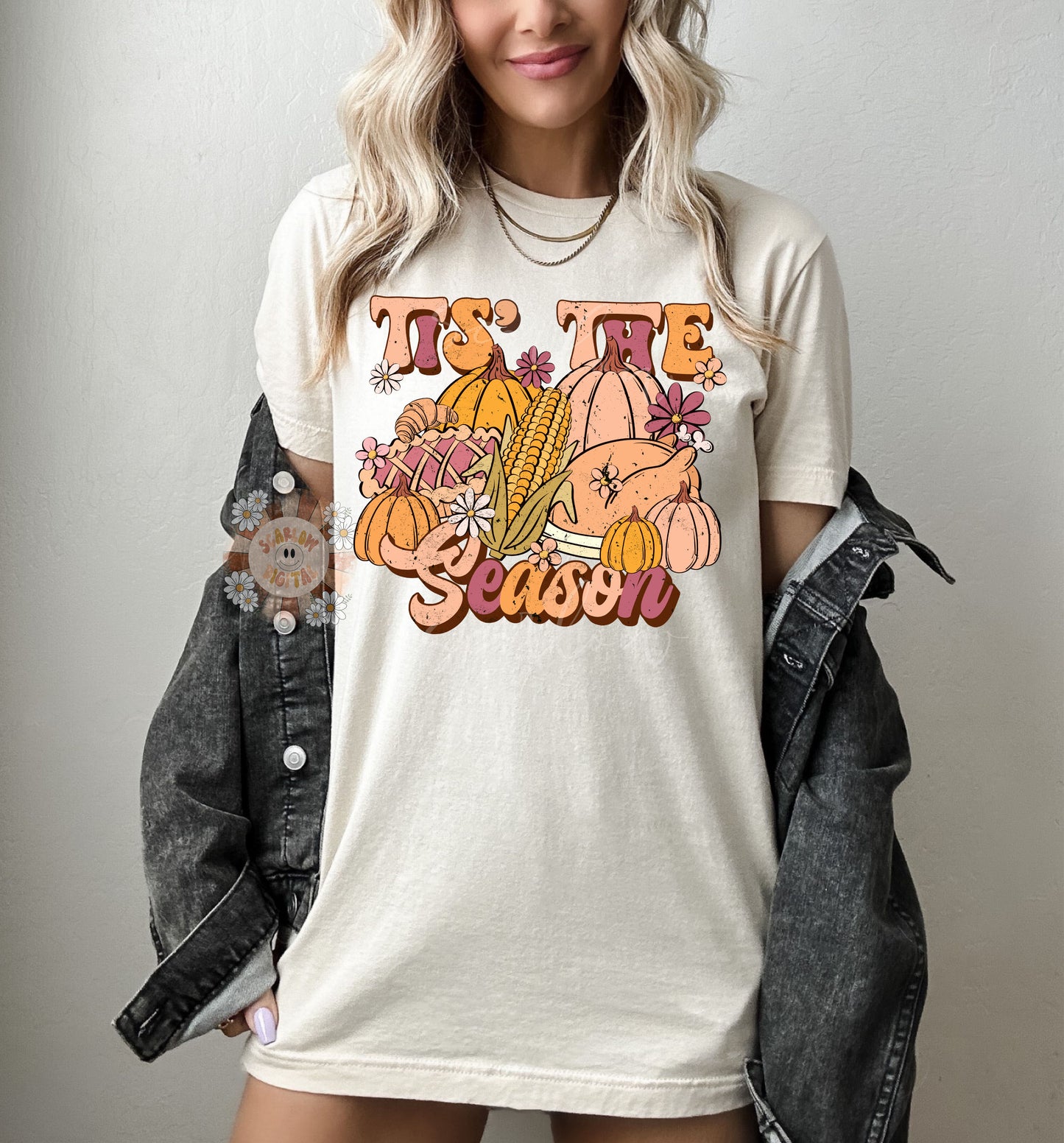 Tis' The Season PNG-Thanksgiving Sublimation Digital Design Download-turkey png, corn png, pie png, thankful png, pumpkins png, fall png