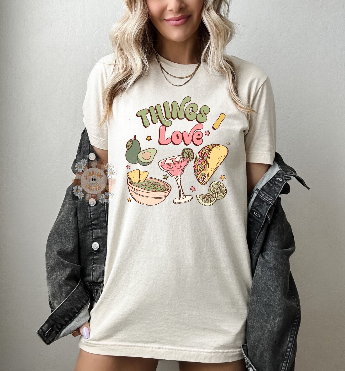 Things I love PNG-Margarita Sublimation Digital Design Download-tequila png, tacos png, chips and salsa png, queso png, mexican food png